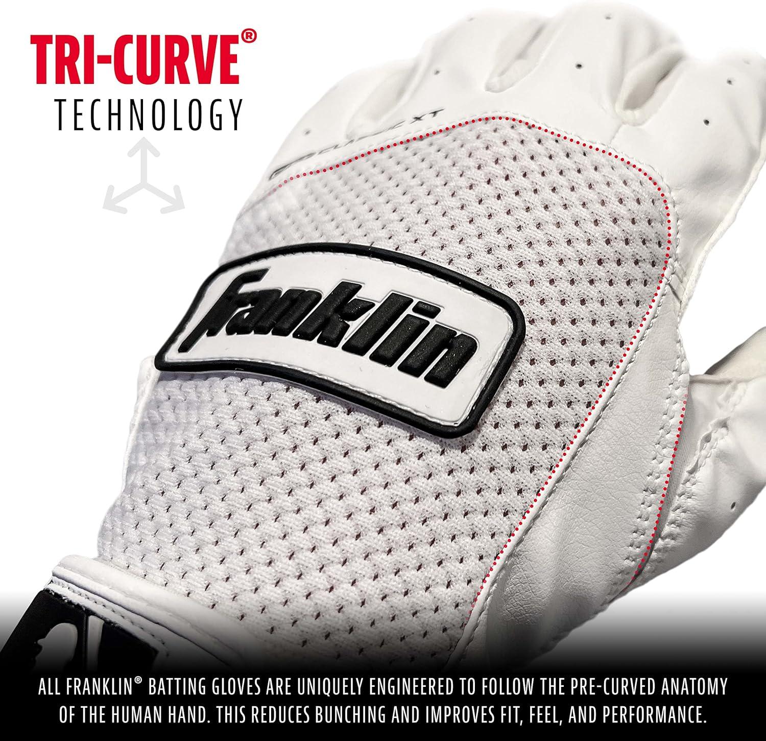 image:imageFranklin Sports MLB Classic XT Batting Gloves Adult Youth Batting Glove Pairs Baseball Softball Batting GlovesWhiteWhite