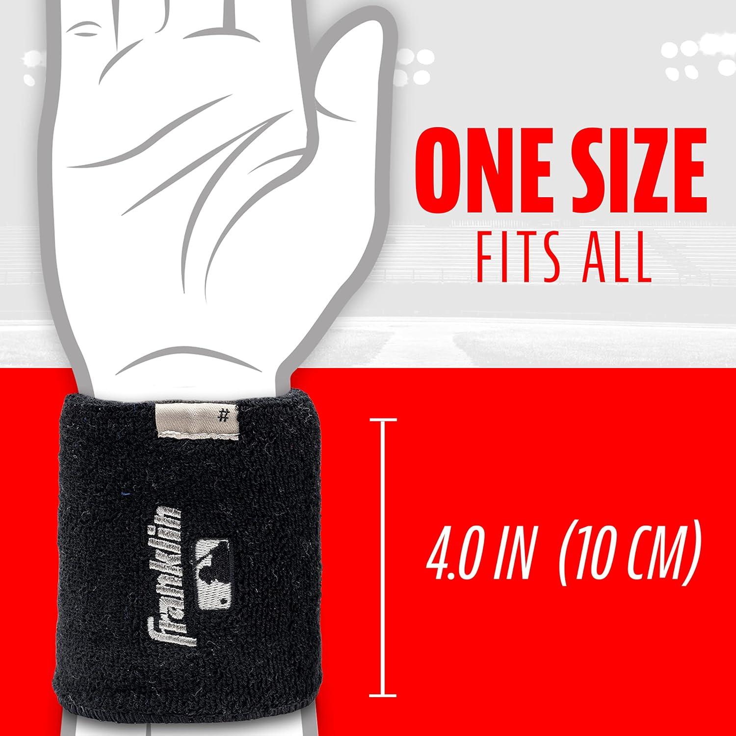 image:imageFranklin Sports MLB Wristbands Xvent Baseball Softball 4 inches Breathable DurableBlack Gray