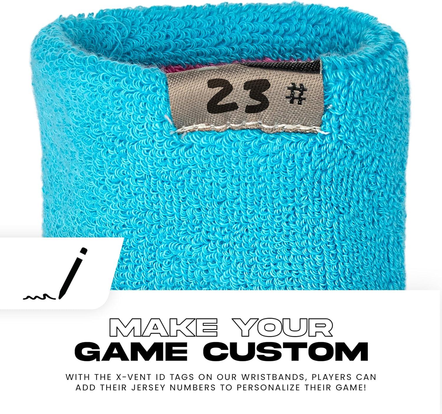 image:imageFranklin Sports MLB Wristbands Xvent Baseball Softball 4 inches Breathable DurableBlue Pink
