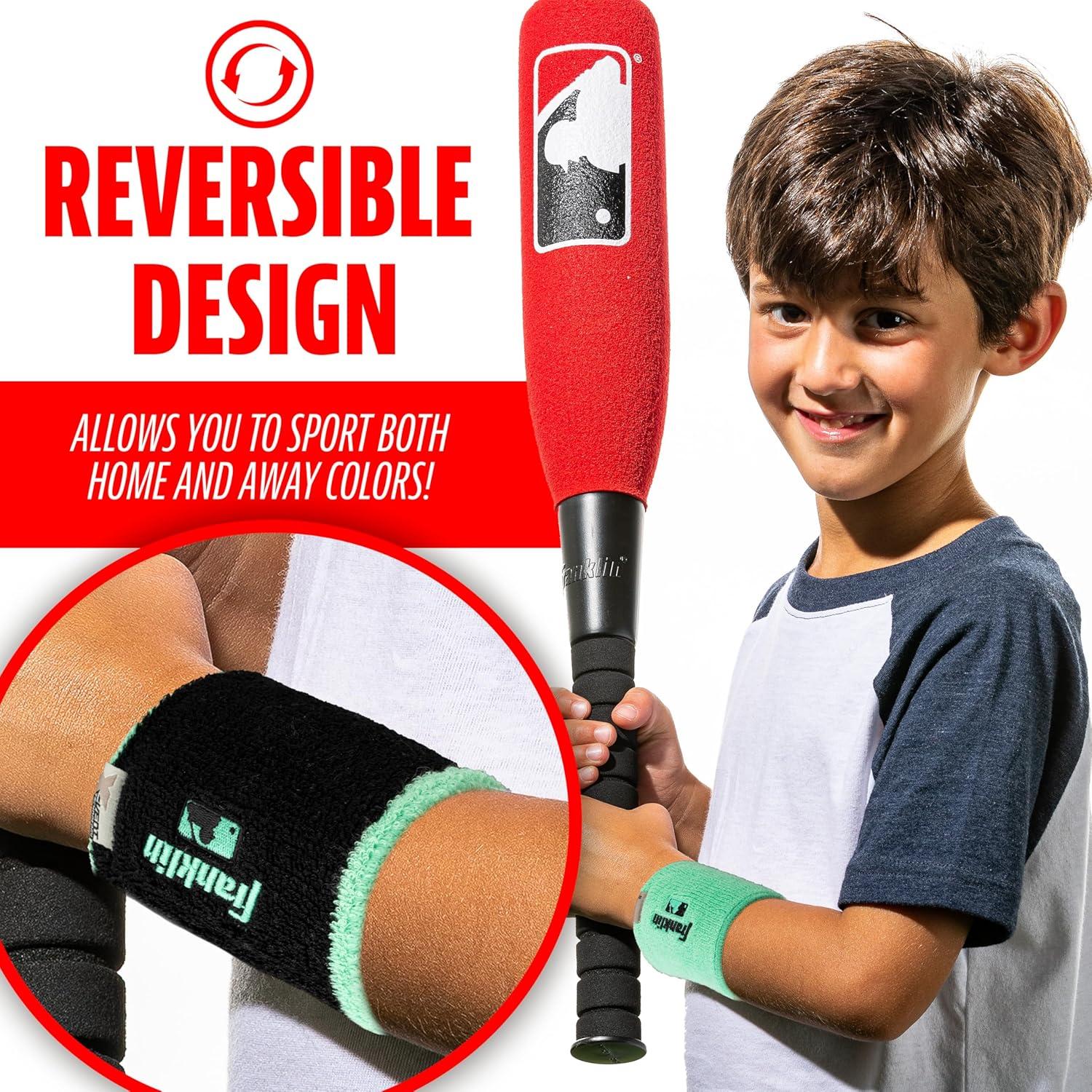 image:imageFranklin Sports MLB Wristbands Xvent Baseball Softball 4 inches Breathable DurableMint Black