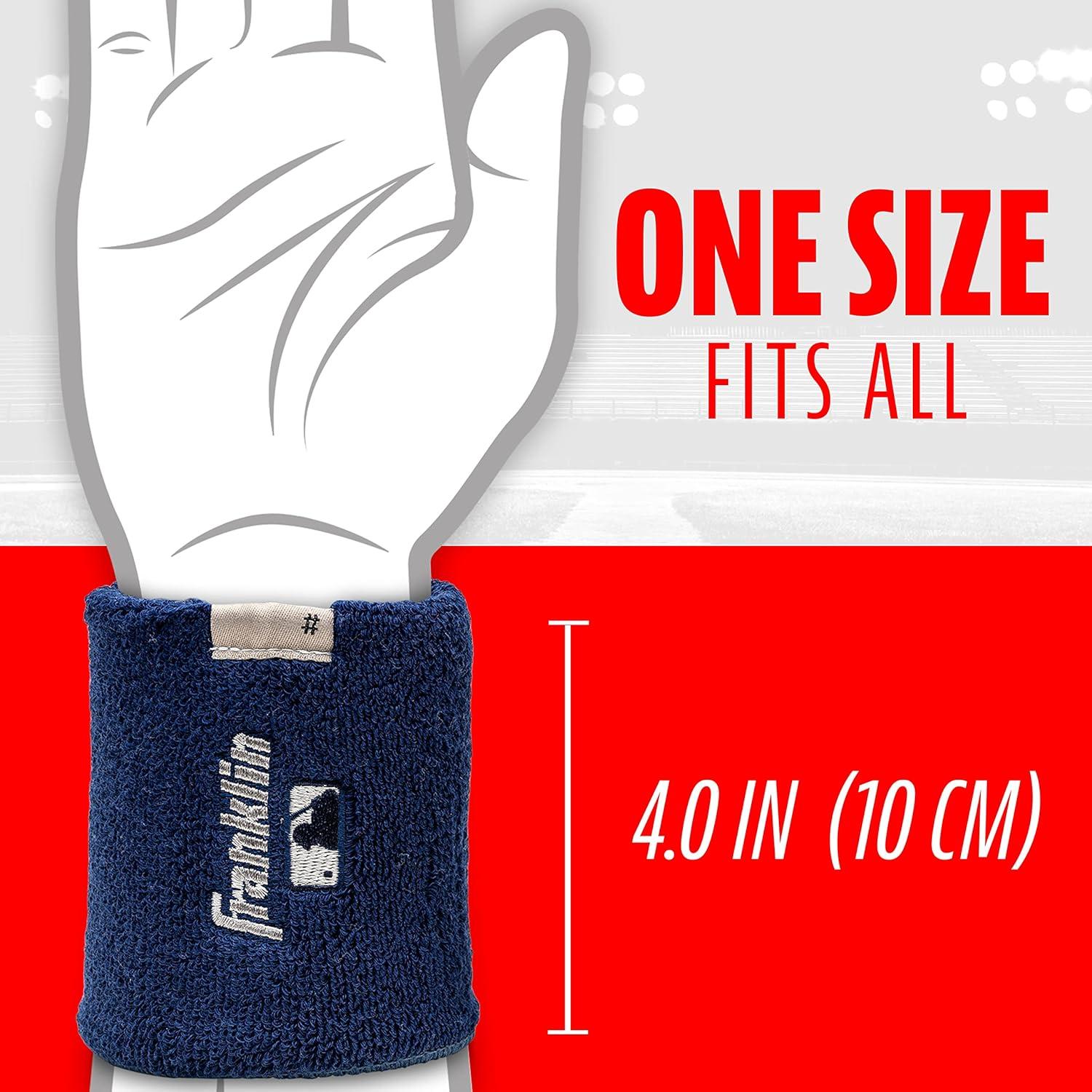 image:imageFranklin Sports MLB Wristbands Xvent Baseball Softball 4 inches Breathable DurableNavy Gray