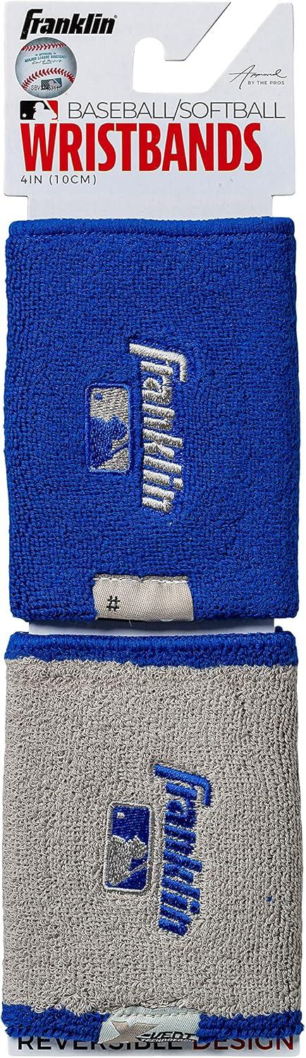 image:imageFranklin Sports MLB Wristbands Xvent Baseball Softball 4 inches Breathable DurableRoyal Gray