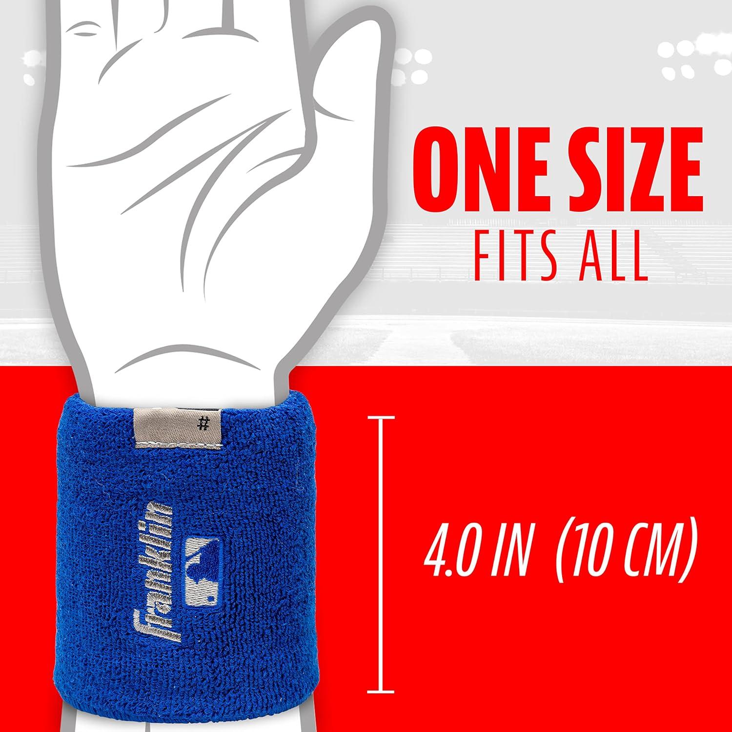 image:imageFranklin Sports MLB Wristbands Xvent Baseball Softball 4 inches Breathable DurableRoyal Gray