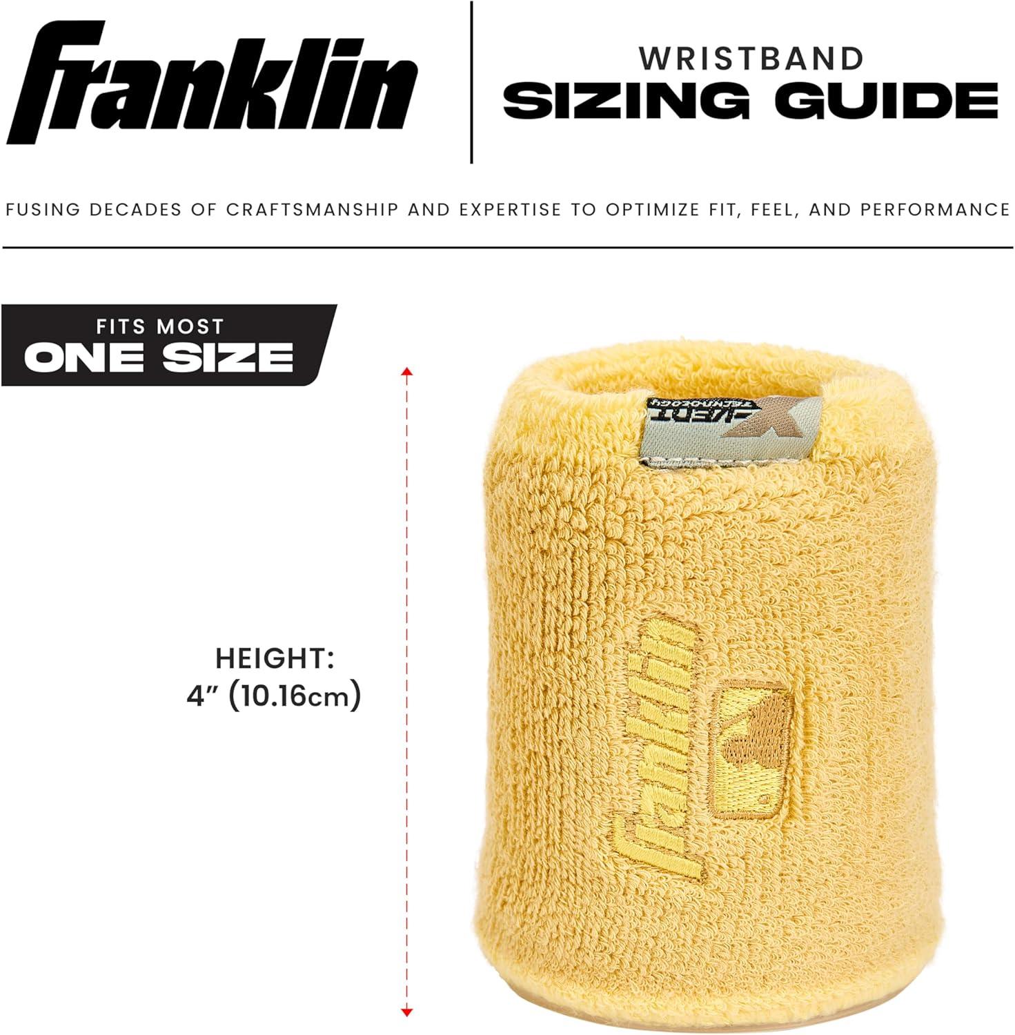 image:imageFranklin Sports MLB Wristbands Xvent Baseball Softball 4 inches Breathable DurableVanilla Gold