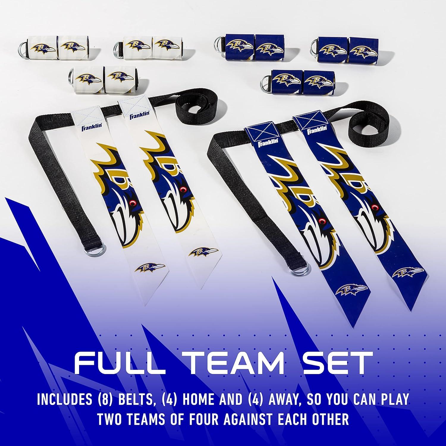image:imageFranklin Sports NFL Team Flag Football Sets Belts Flags Kids Adults Fits Up to 36 Waist NFL LicensedBaltimore Ravens