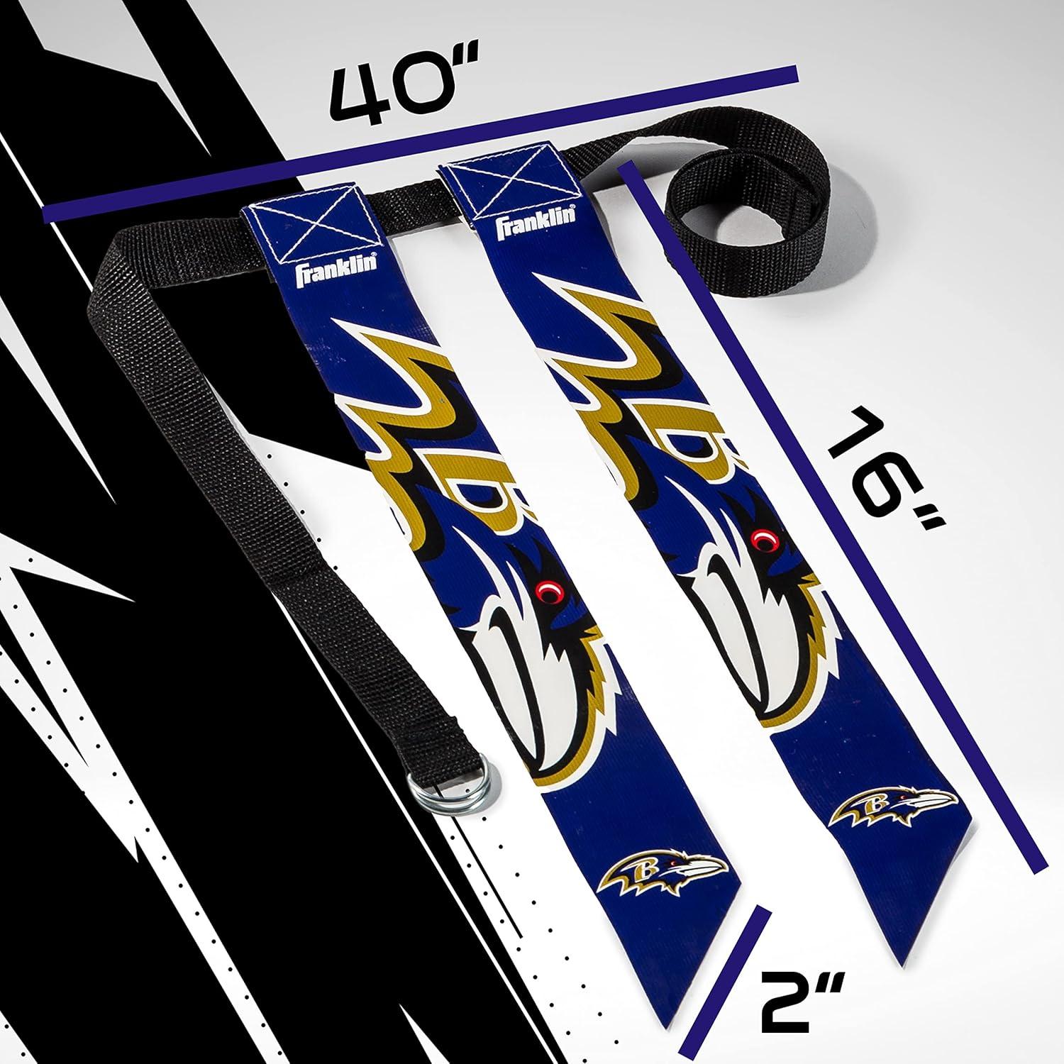image:imageFranklin Sports NFL Team Flag Football Sets Belts Flags Kids Adults Fits Up to 36 Waist NFL LicensedBaltimore Ravens