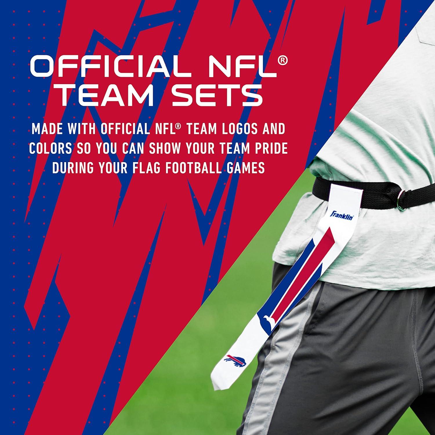 image:imageFranklin Sports NFL Team Flag Football Sets Belts Flags Kids Adults Fits Up to 36 Waist NFL LicensedBuffalo Bills