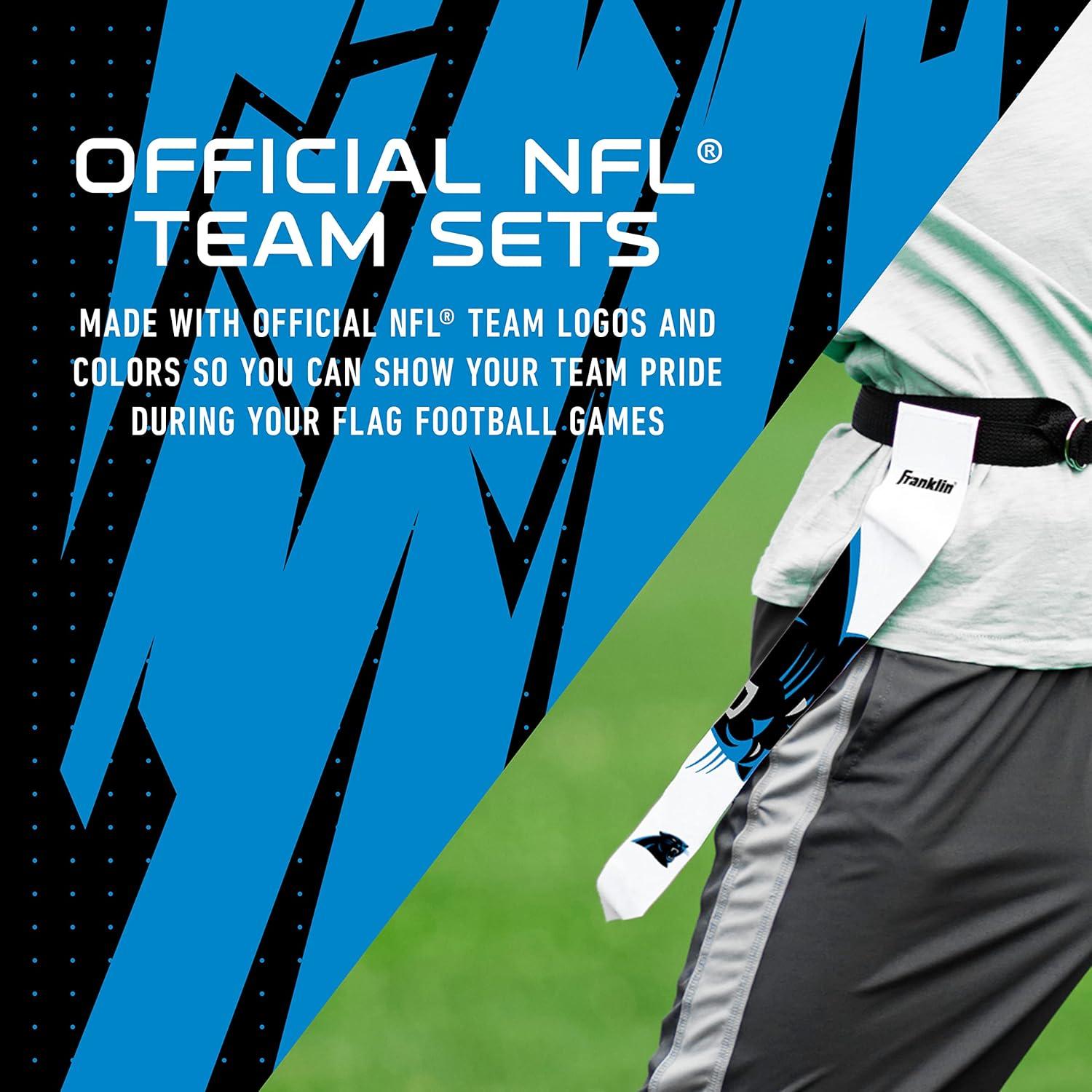 image:imageFranklin Sports NFL Team Flag Football Sets Belts Flags Kids Adults Fits Up to 36 Waist NFL LicensedCarolina Panthers