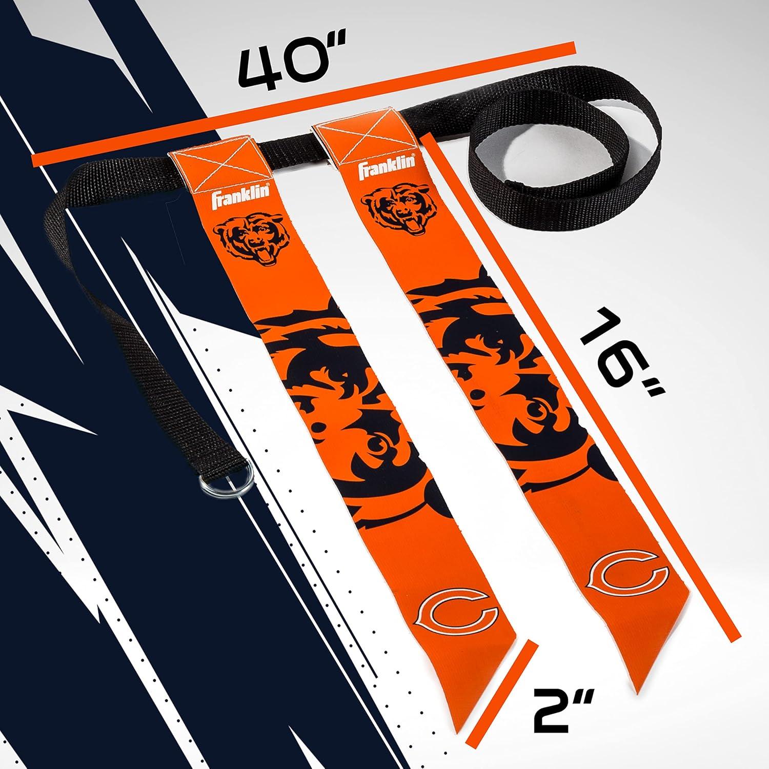 image:imageFranklin Sports NFL Team Flag Football Sets Belts Flags Kids Adults Fits Up to 36 Waist NFL LicensedChicago Bears