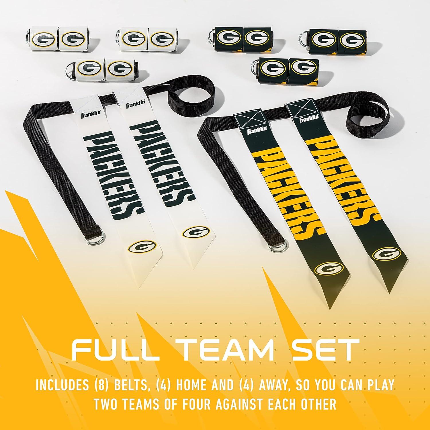 image:imageFranklin Sports NFL Team Flag Football Sets Belts Flags Kids Adults Fits Up to 36 Waist NFL LicensedGreen Bay Packers