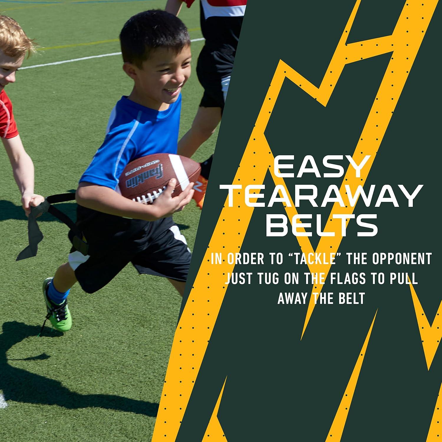 image:imageFranklin Sports NFL Team Flag Football Sets Belts Flags Kids Adults Fits Up to 36 Waist NFL LicensedGreen Bay Packers