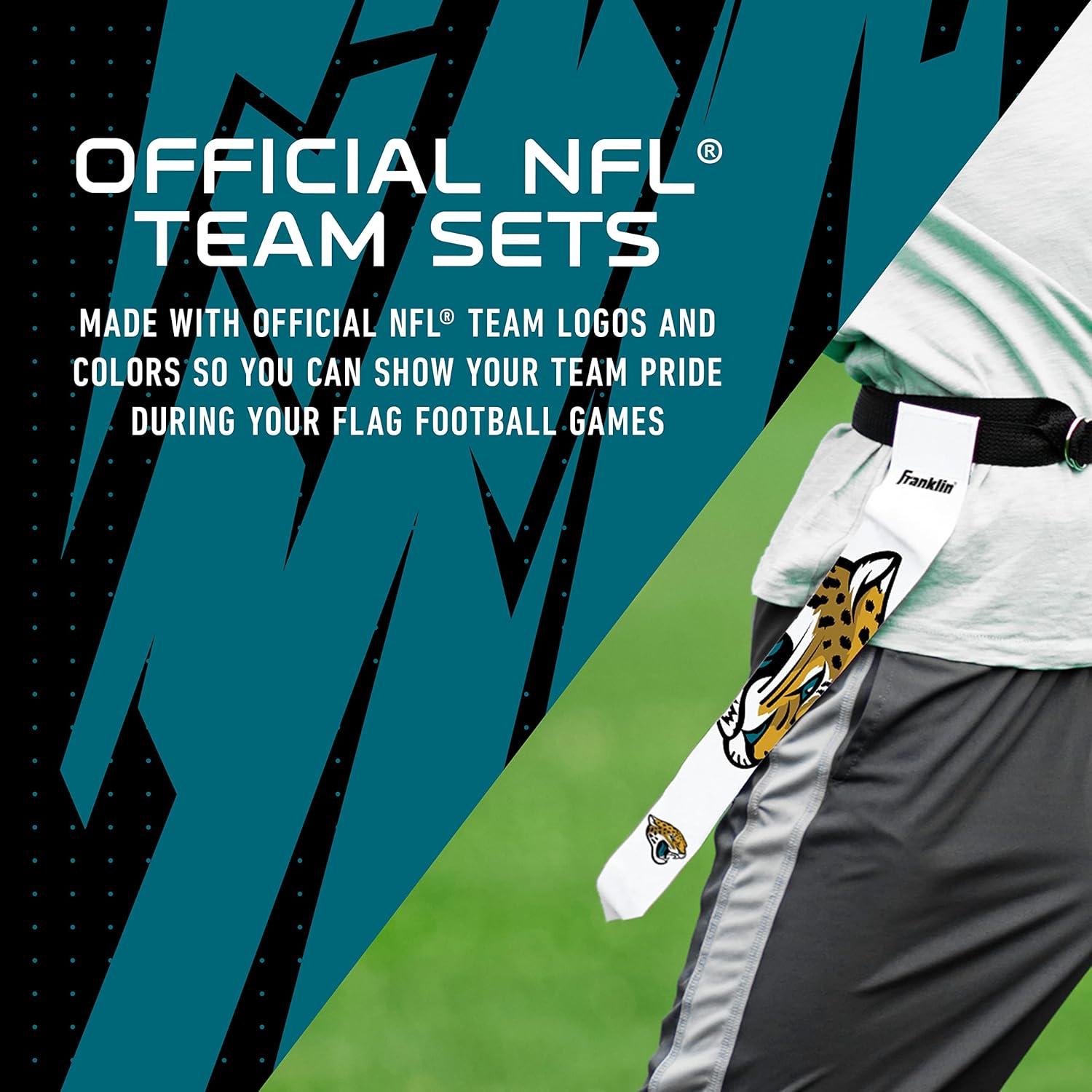 image:imageFranklin Sports NFL Team Flag Football Sets Belts Flags Kids Adults Fits Up to 36 Waist NFL LicensedJacksonville Jaguars