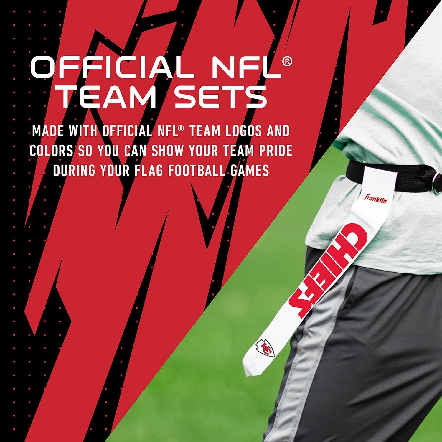 image:imageFranklin Sports NFL Team Flag Football Sets Belts Flags Kids Adults Fits Up to 36 Waist NFL LicensedKansas City Chiefs