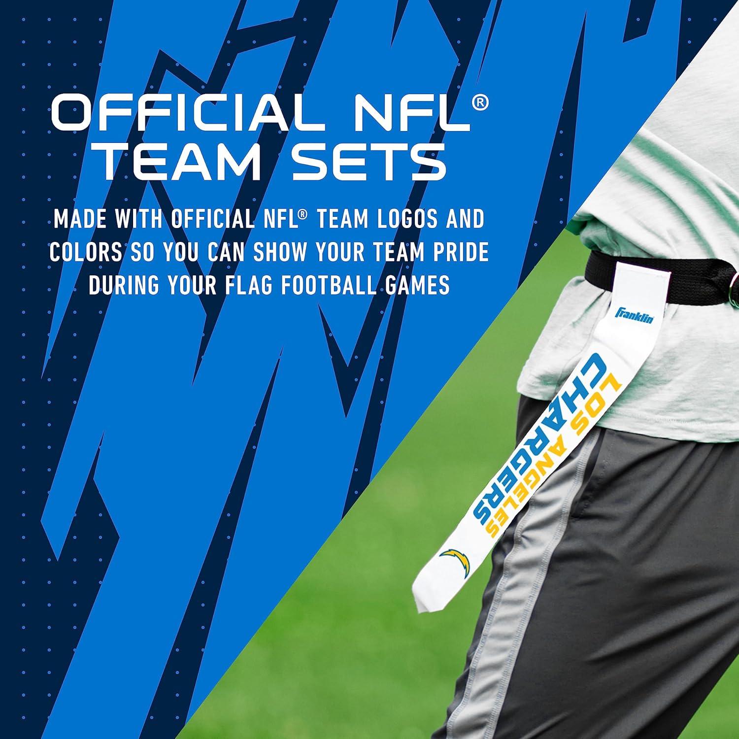 image:imageFranklin Sports NFL Team Flag Football Sets Belts Flags Kids Adults Fits Up to 36 Waist NFL LicensedLos Angeles Chargers
