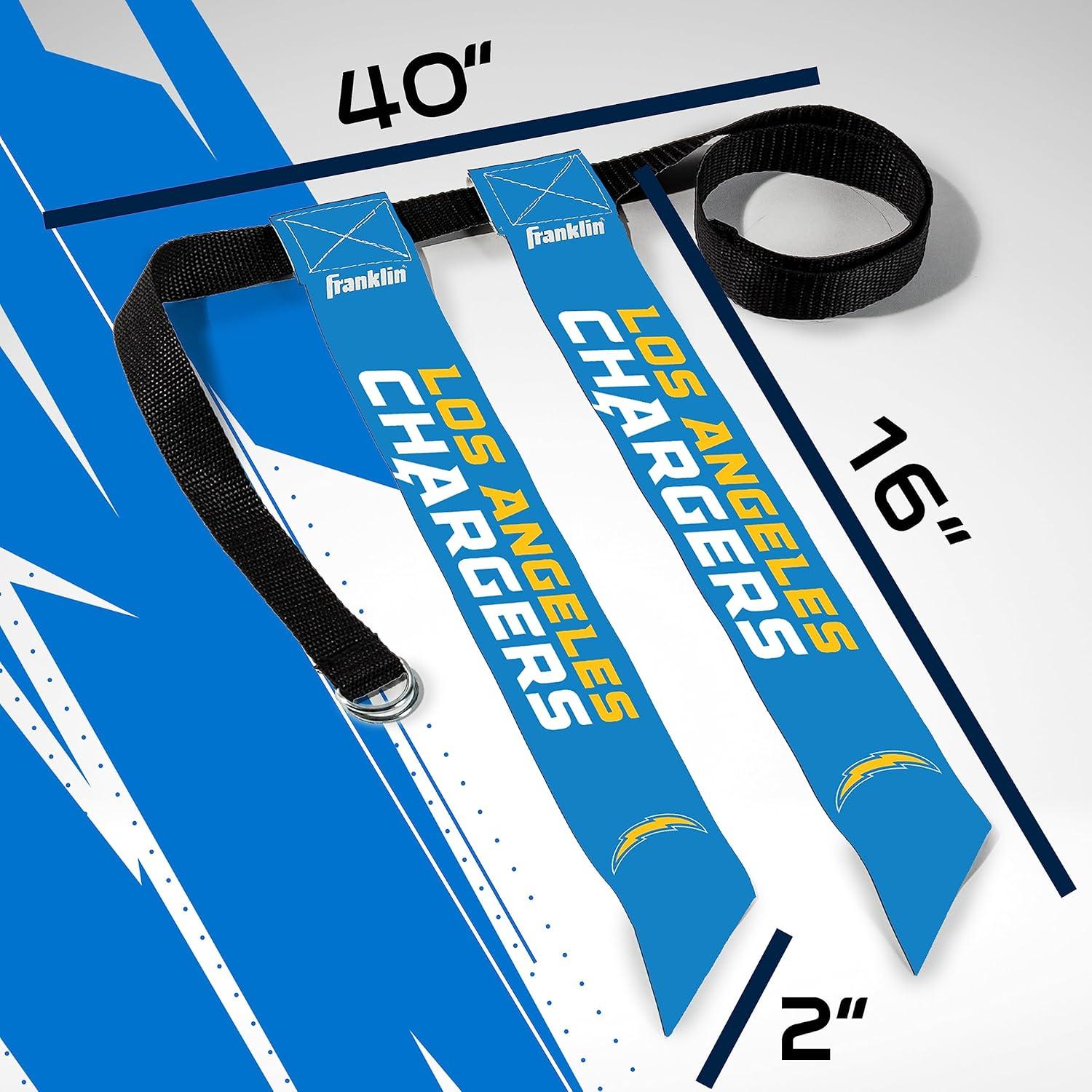 image:imageFranklin Sports NFL Team Flag Football Sets Belts Flags Kids Adults Fits Up to 36 Waist NFL LicensedLos Angeles Chargers