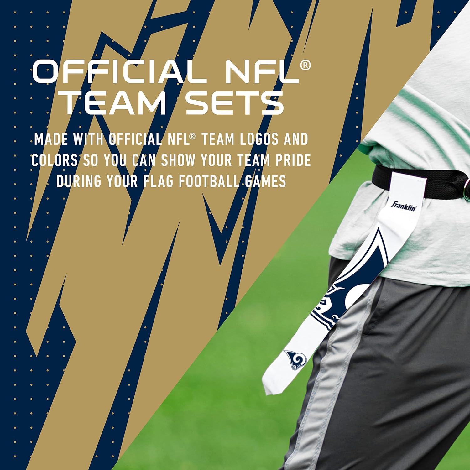 image:imageFranklin Sports NFL Team Flag Football Sets Belts Flags Kids Adults Fits Up to 36 Waist NFL LicensedLos Angeles Rams