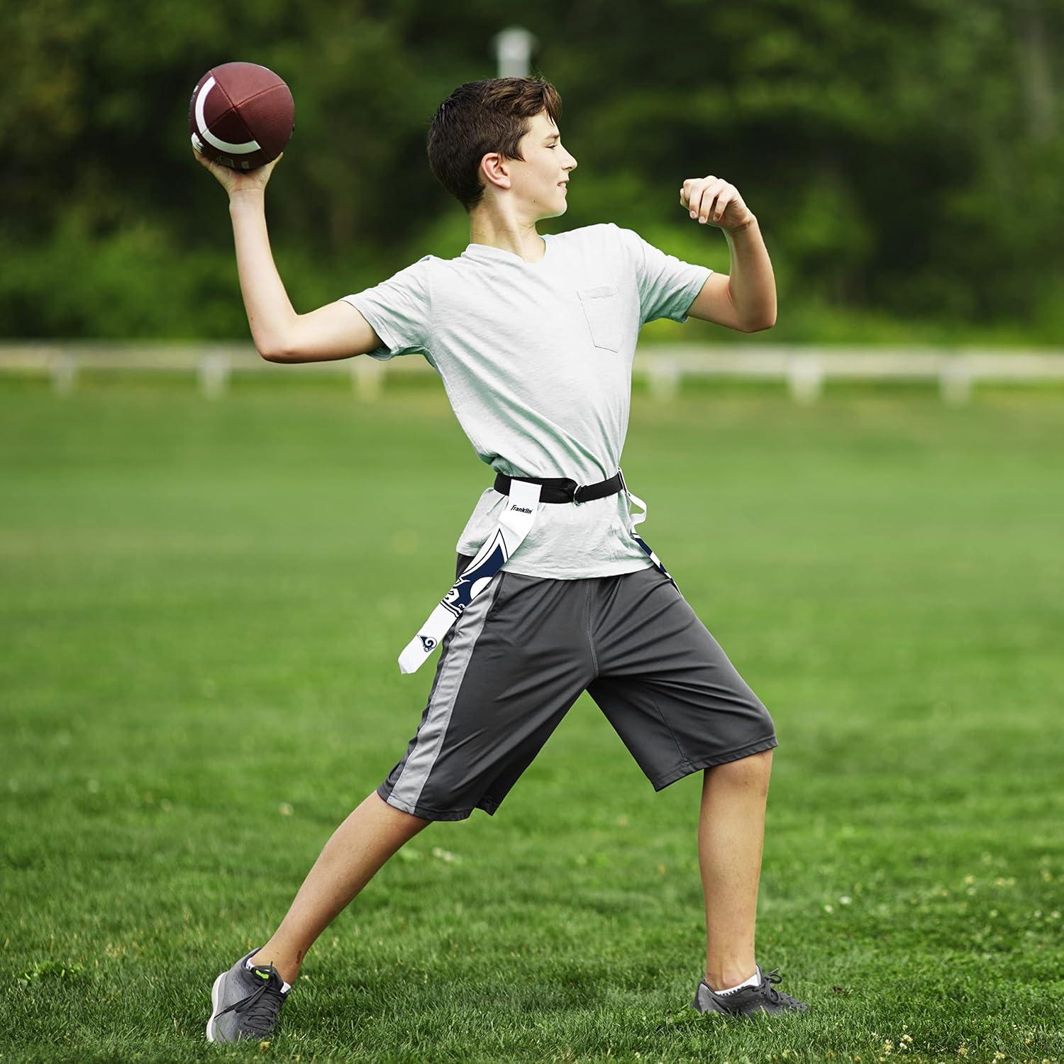 image:imageFranklin Sports NFL Team Flag Football Sets Belts Flags Kids Adults Fits Up to 36 Waist NFL LicensedLos Angeles Rams