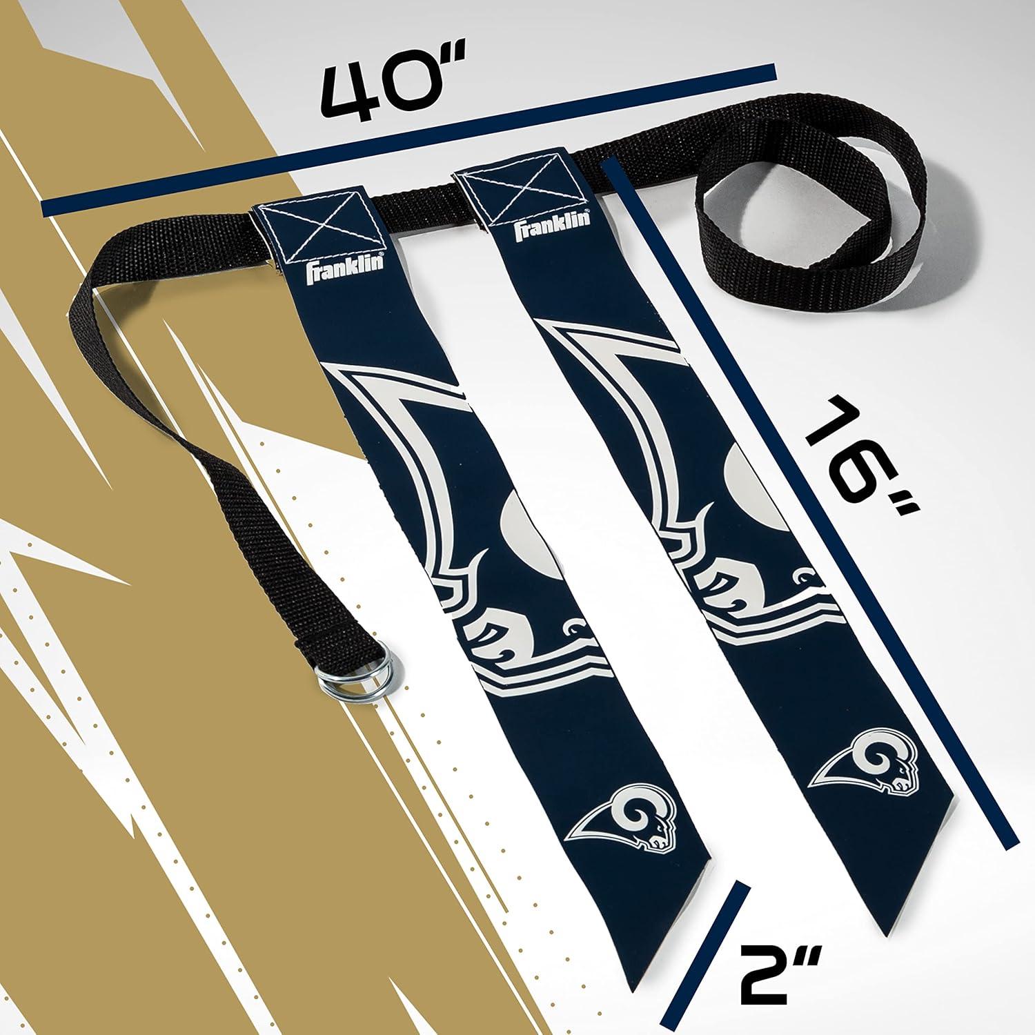 image:imageFranklin Sports NFL Team Flag Football Sets Belts Flags Kids Adults Fits Up to 36 Waist NFL LicensedLos Angeles Rams