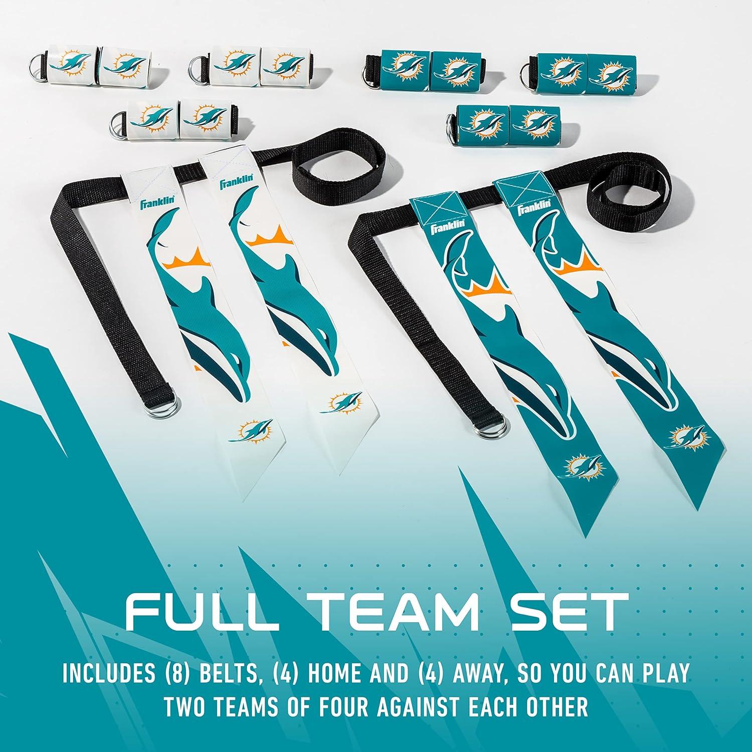 image:imageFranklin Sports NFL Team Flag Football Sets Belts Flags Kids Adults Fits Up to 36 Waist NFL LicensedMiami Dolphins