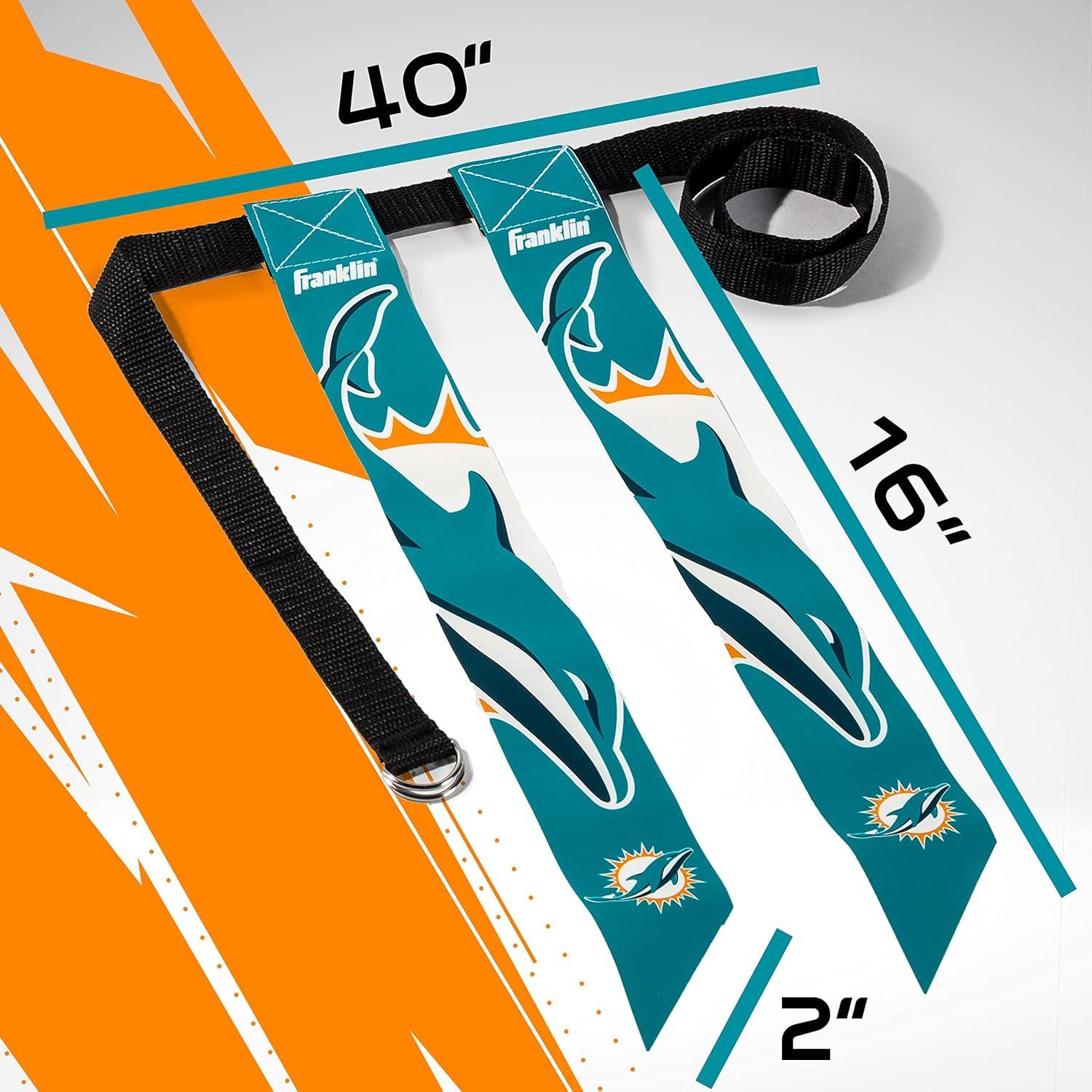 image:imageFranklin Sports NFL Team Flag Football Sets Belts Flags Kids Adults Fits Up to 36 Waist NFL LicensedMiami Dolphins