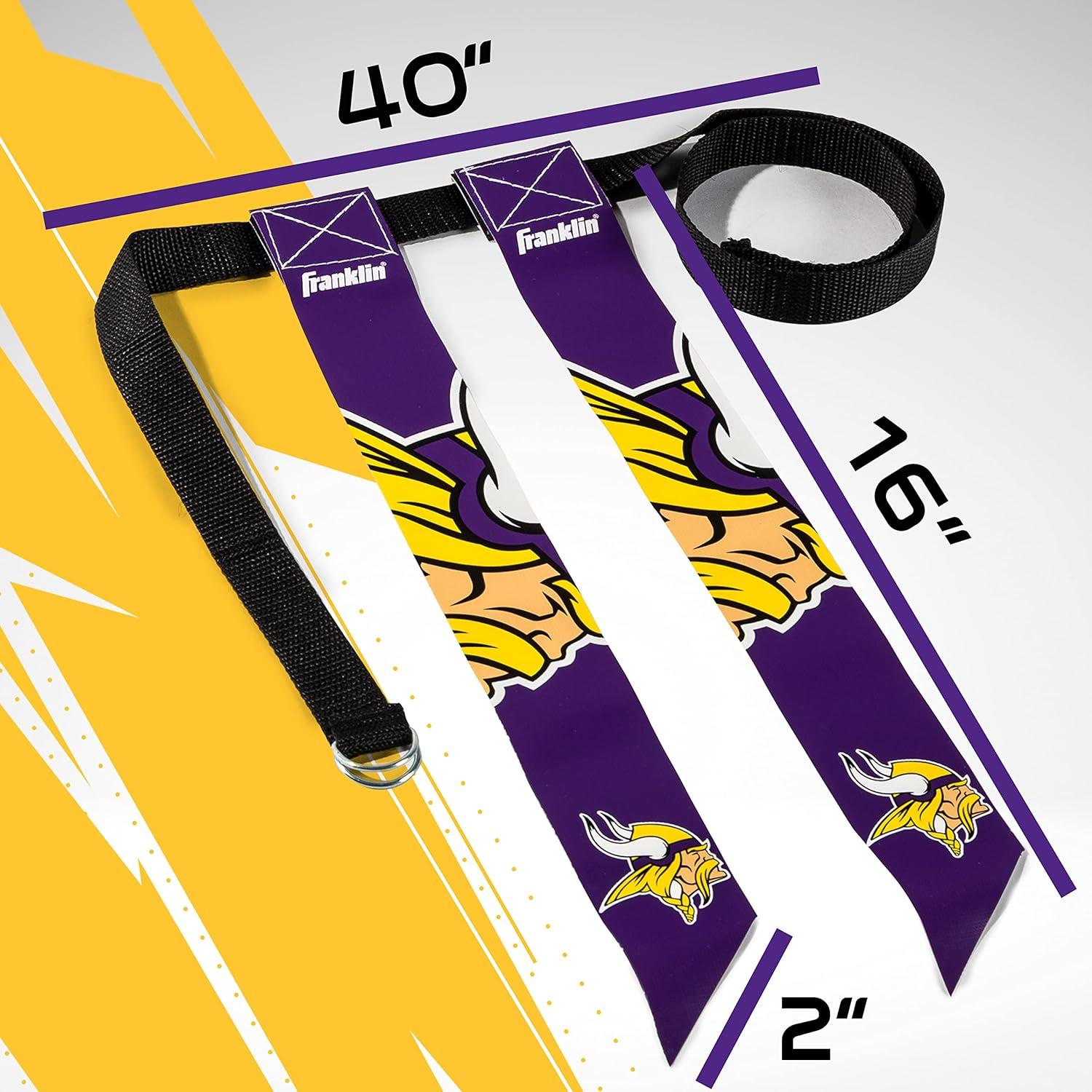 image:imageFranklin Sports NFL Team Flag Football Sets Belts Flags Kids Adults Fits Up to 36 Waist NFL LicensedMinnesota Vikings