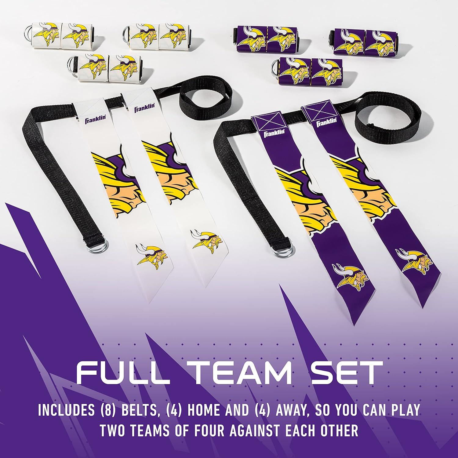 image:imageFranklin Sports NFL Team Flag Football Sets Belts Flags Kids Adults Fits Up to 36 Waist NFL LicensedMinnesota Vikings