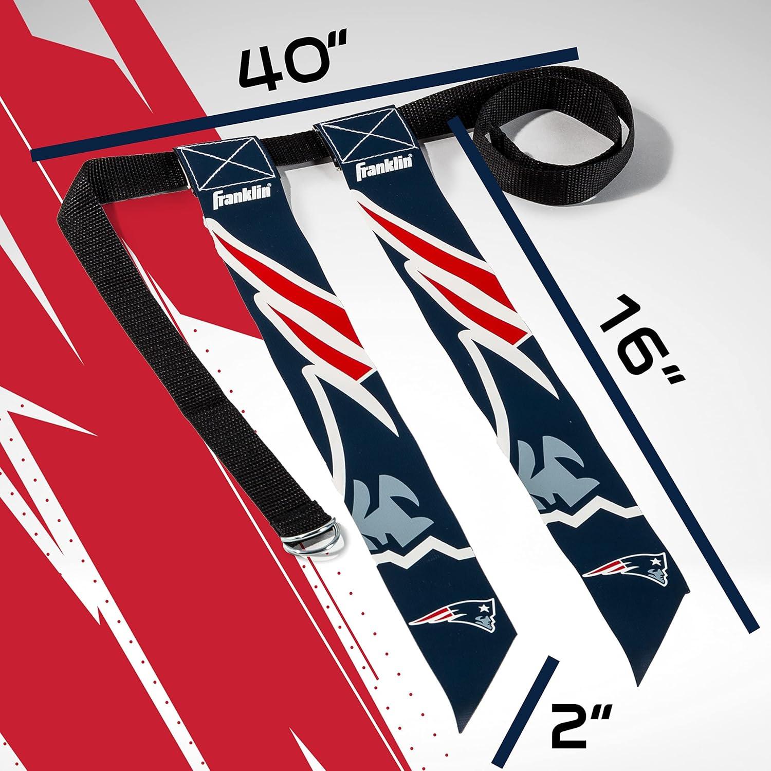 image:imageFranklin Sports NFL Team Flag Football Sets Belts Flags Kids Adults Fits Up to 36 Waist NFL LicensedNew England Patriots