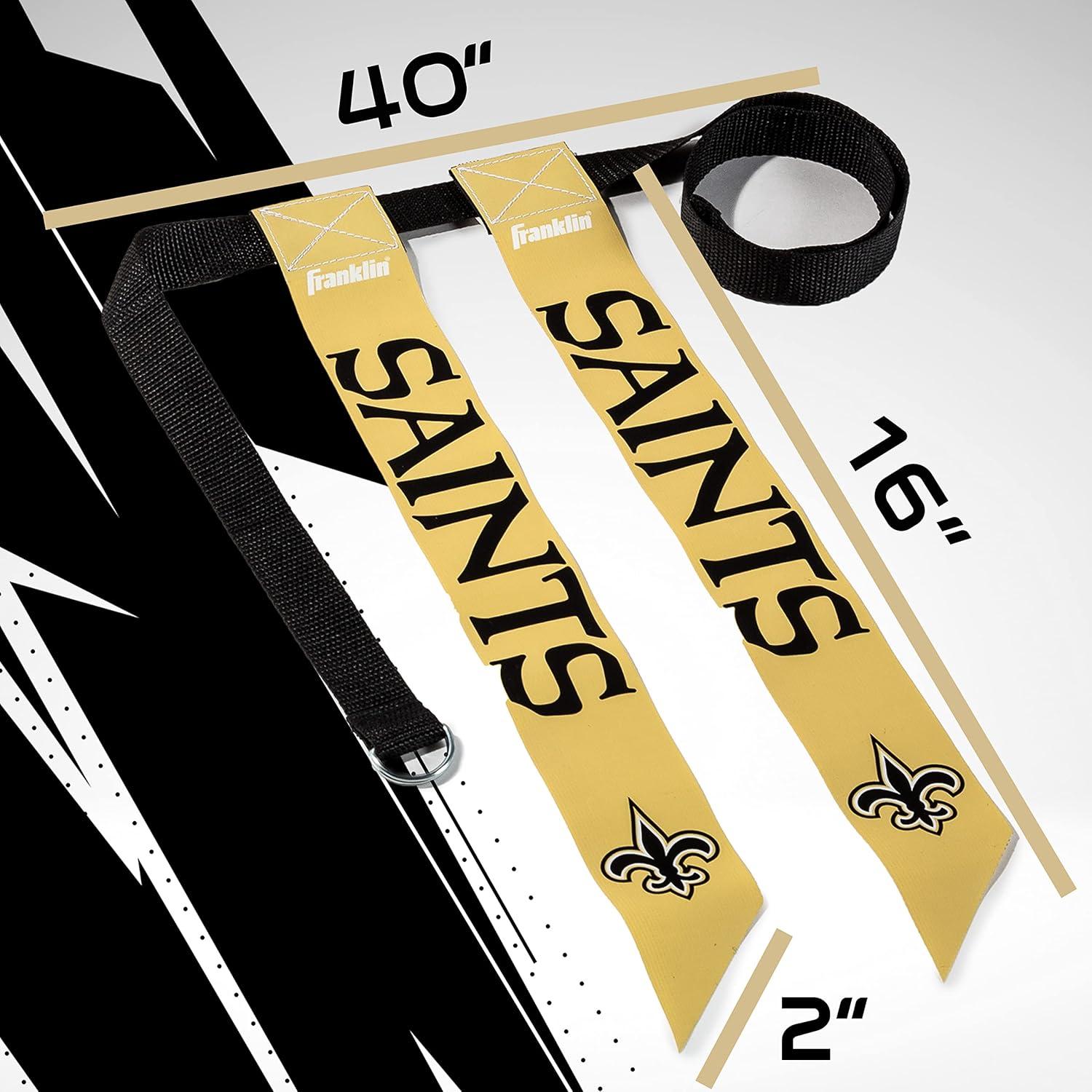 image:imageFranklin Sports NFL Team Flag Football Sets Belts Flags Kids Adults Fits Up to 36 Waist NFL LicensedNew Orleans Saints