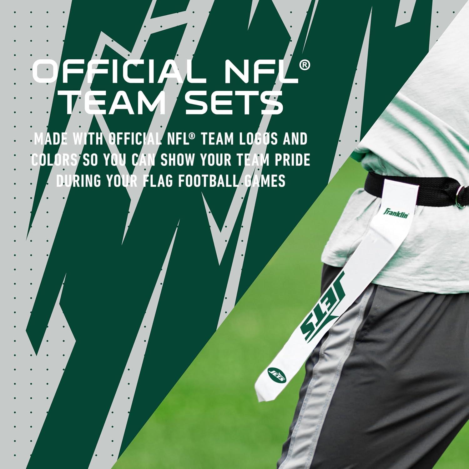image:imageFranklin Sports NFL Team Flag Football Sets Belts Flags Kids Adults Fits Up to 36 Waist NFL LicensedNew York Jets