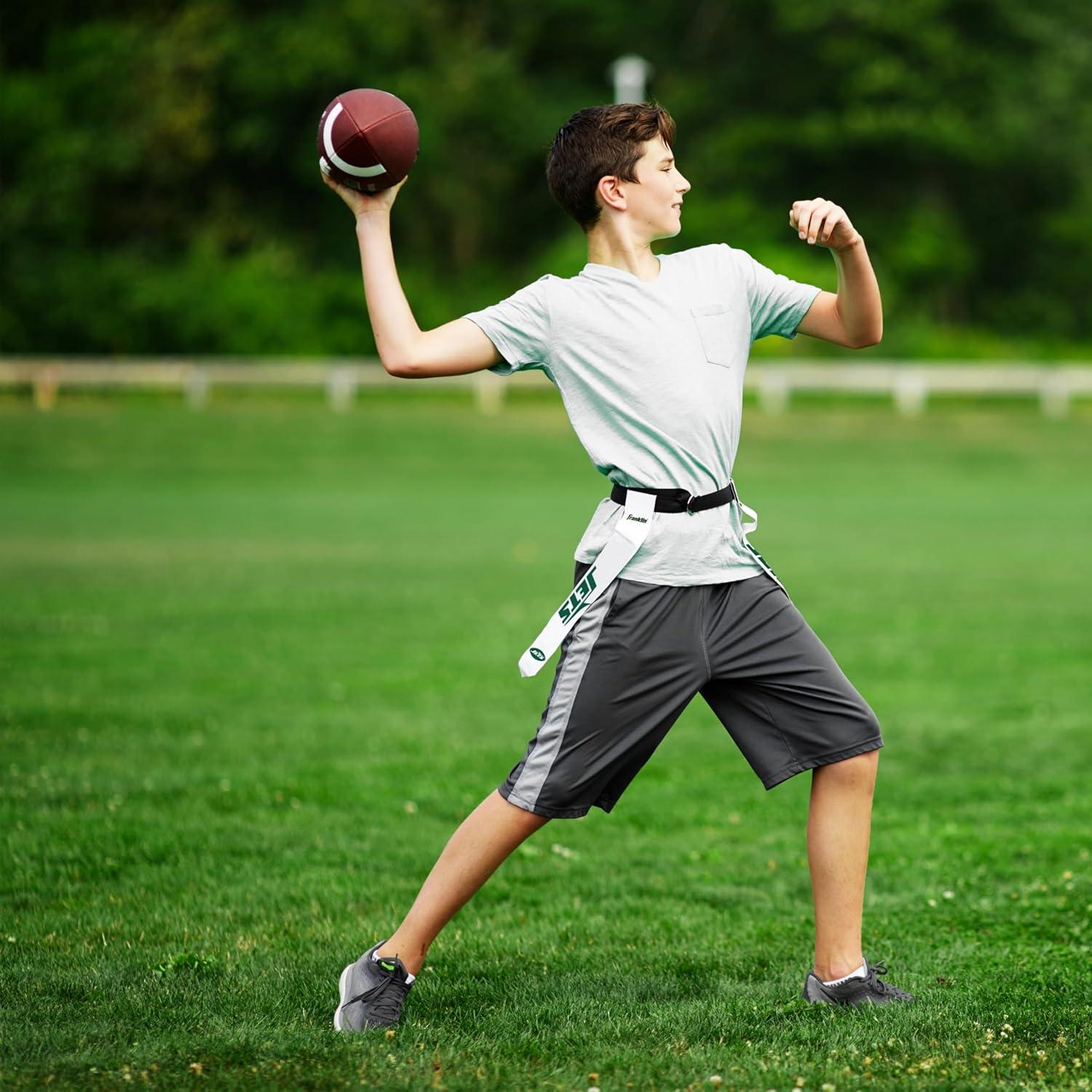 image:imageFranklin Sports NFL Team Flag Football Sets Belts Flags Kids Adults Fits Up to 36 Waist NFL LicensedNew York Jets