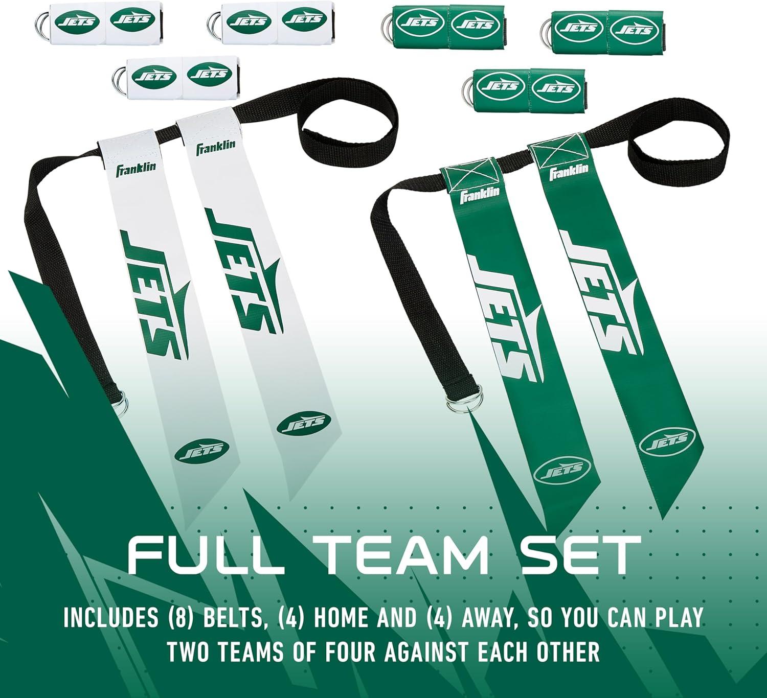 image:imageFranklin Sports NFL Team Flag Football Sets Belts Flags Kids Adults Fits Up to 36 Waist NFL LicensedNew York Jets