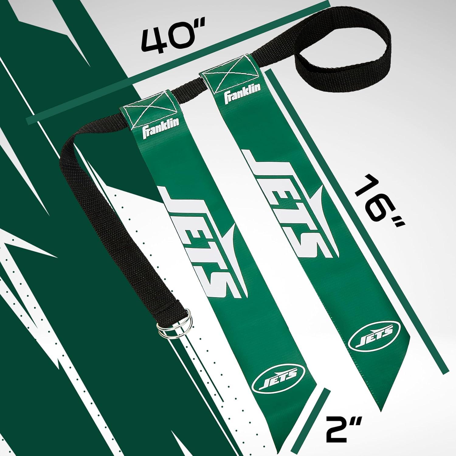 image:imageFranklin Sports NFL Team Flag Football Sets Belts Flags Kids Adults Fits Up to 36 Waist NFL LicensedNew York Jets