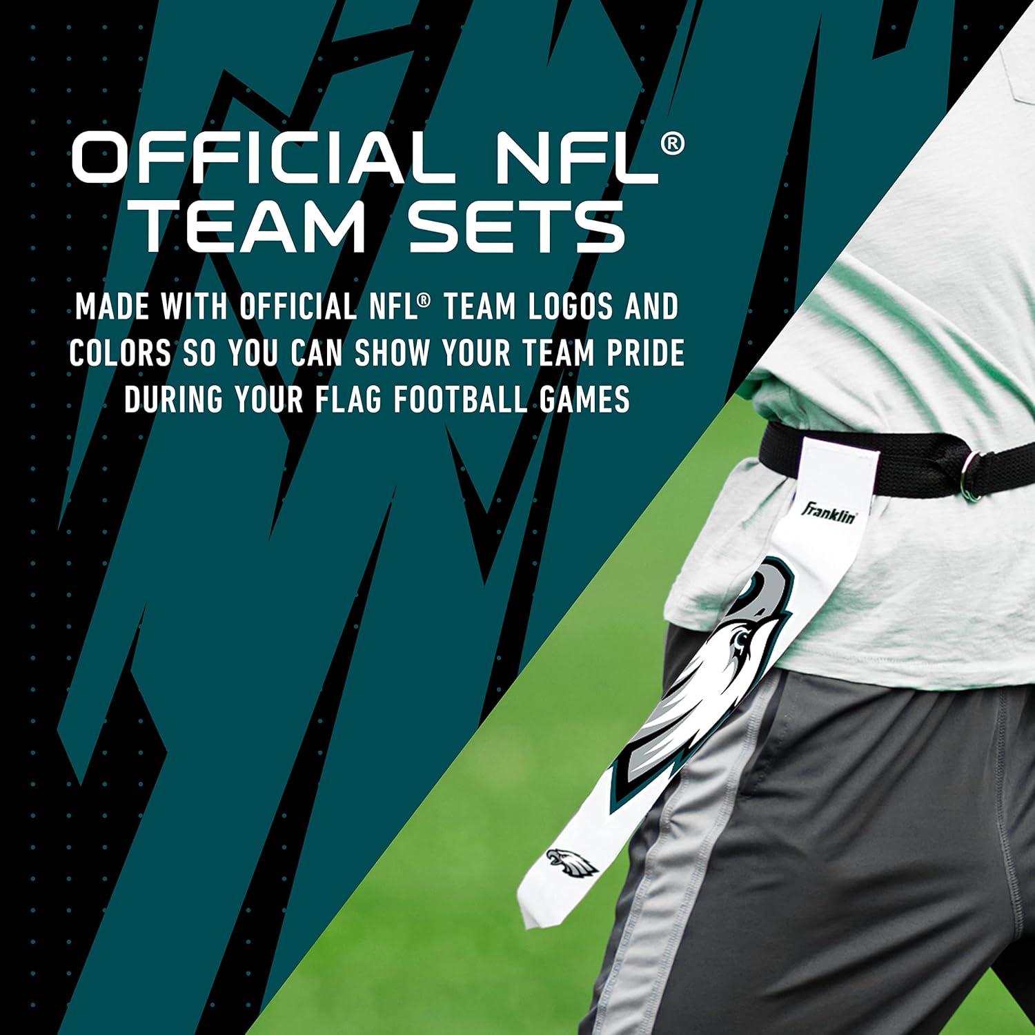 image:imageFranklin Sports NFL Team Flag Football Sets Belts Flags Kids Adults Fits Up to 36 Waist NFL LicensedPhiladelphia Eagles