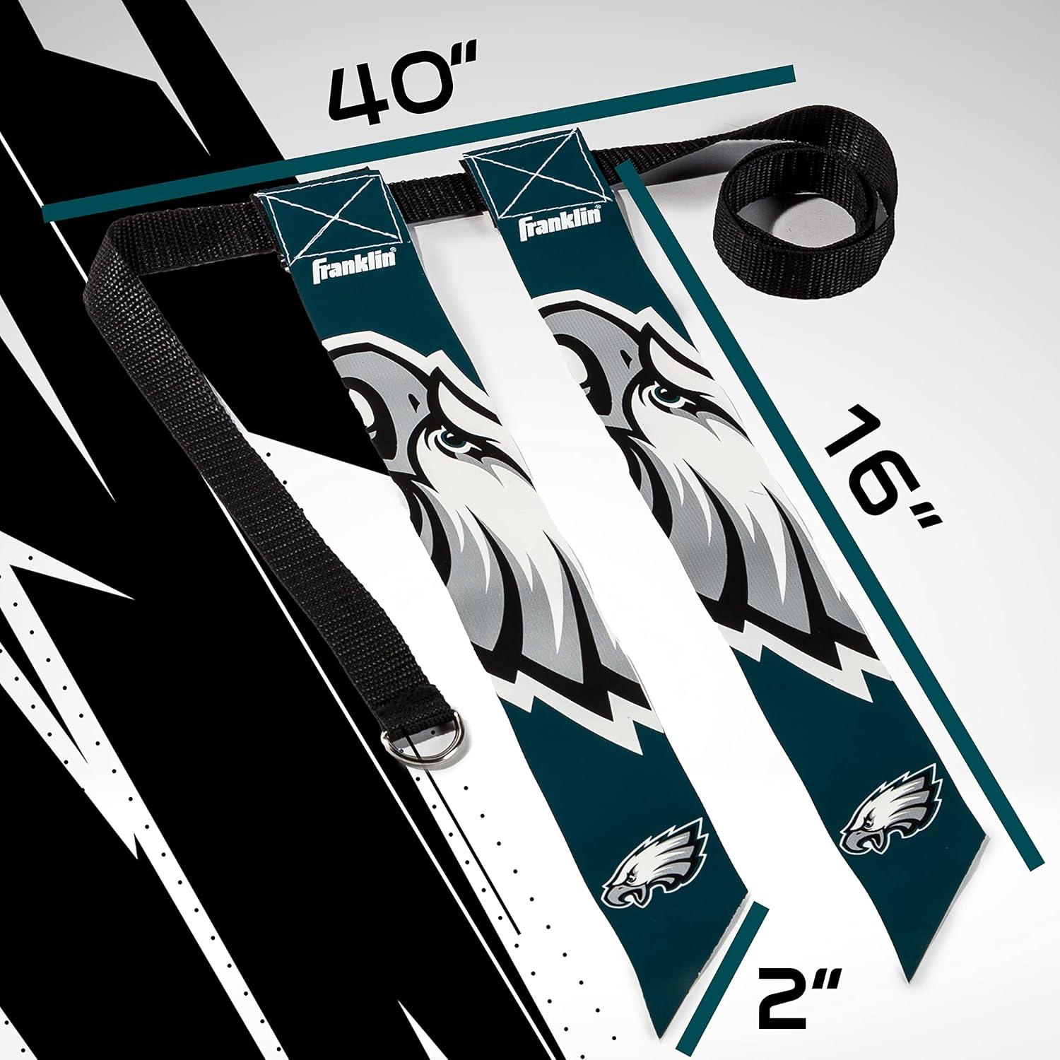 image:imageFranklin Sports NFL Team Flag Football Sets Belts Flags Kids Adults Fits Up to 36 Waist NFL LicensedPhiladelphia Eagles