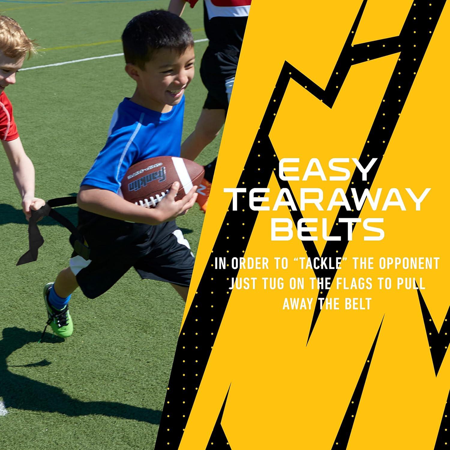 image:imageFranklin Sports NFL Team Flag Football Sets Belts Flags Kids Adults Fits Up to 36 Waist NFL LicensedPittsburgh Steelers
