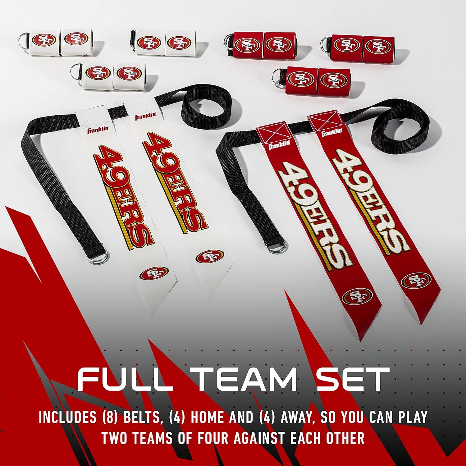 image:imageFranklin Sports NFL Team Flag Football Sets Belts Flags Kids Adults Fits Up to 36 Waist NFL LicensedSan Francisco 49ers