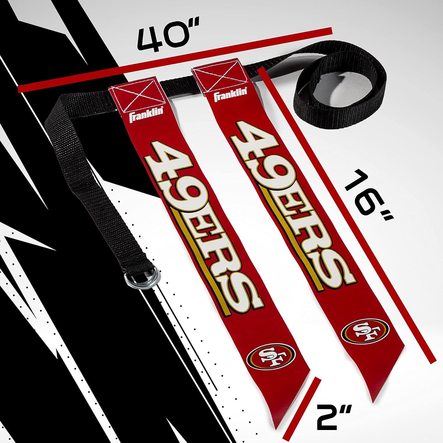image:imageFranklin Sports NFL Team Flag Football Sets Belts Flags Kids Adults Fits Up to 36 Waist NFL LicensedSan Francisco 49ers