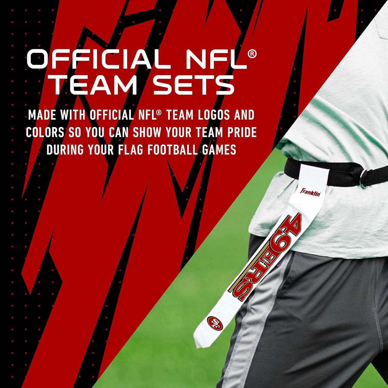 image:imageFranklin Sports NFL Team Flag Football Sets Belts Flags Kids Adults Fits Up to 36 Waist NFL LicensedSan Francisco 49ers