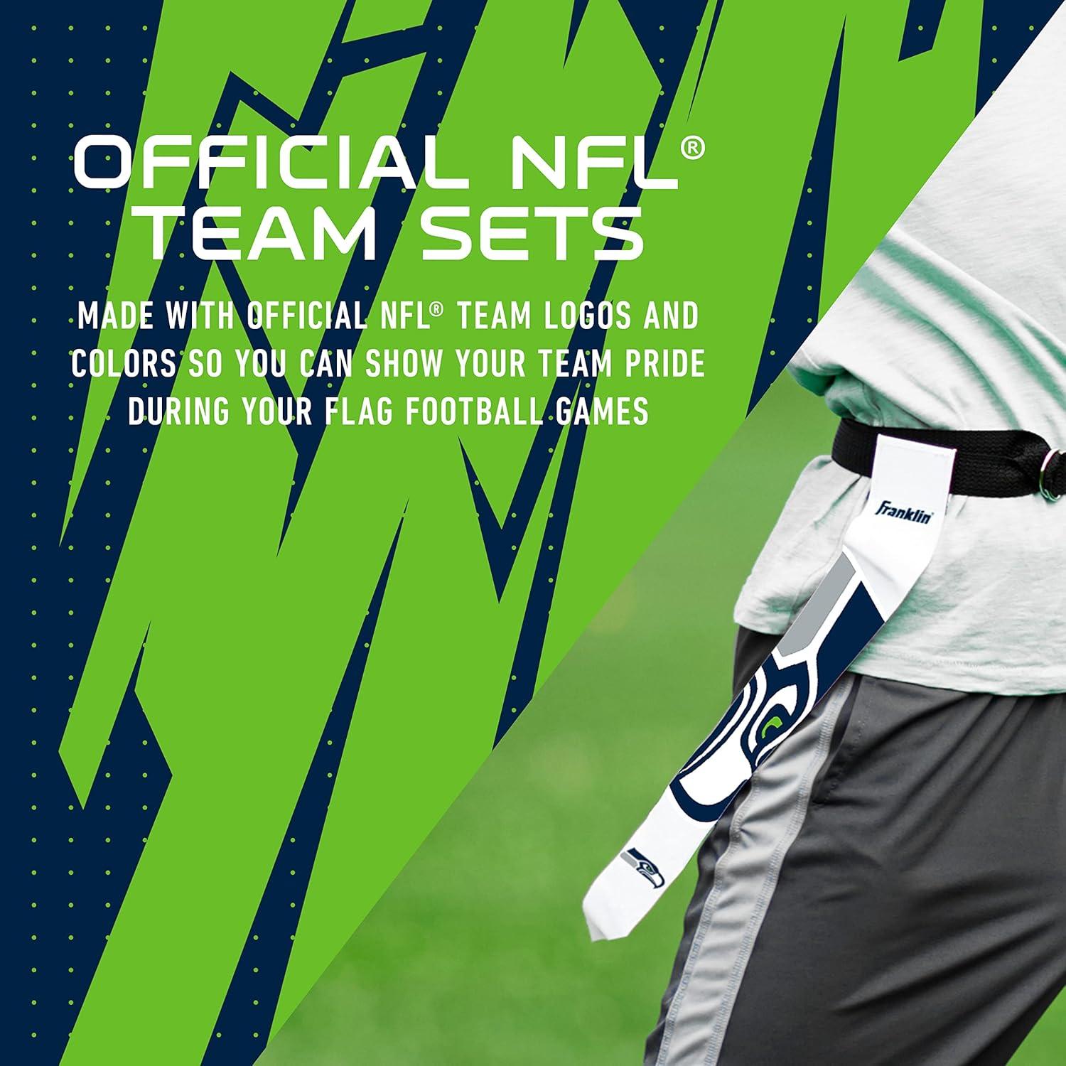 image:imageFranklin Sports NFL Team Flag Football Sets Belts Flags Kids Adults Fits Up to 36 Waist NFL LicensedSeattle Seahawks