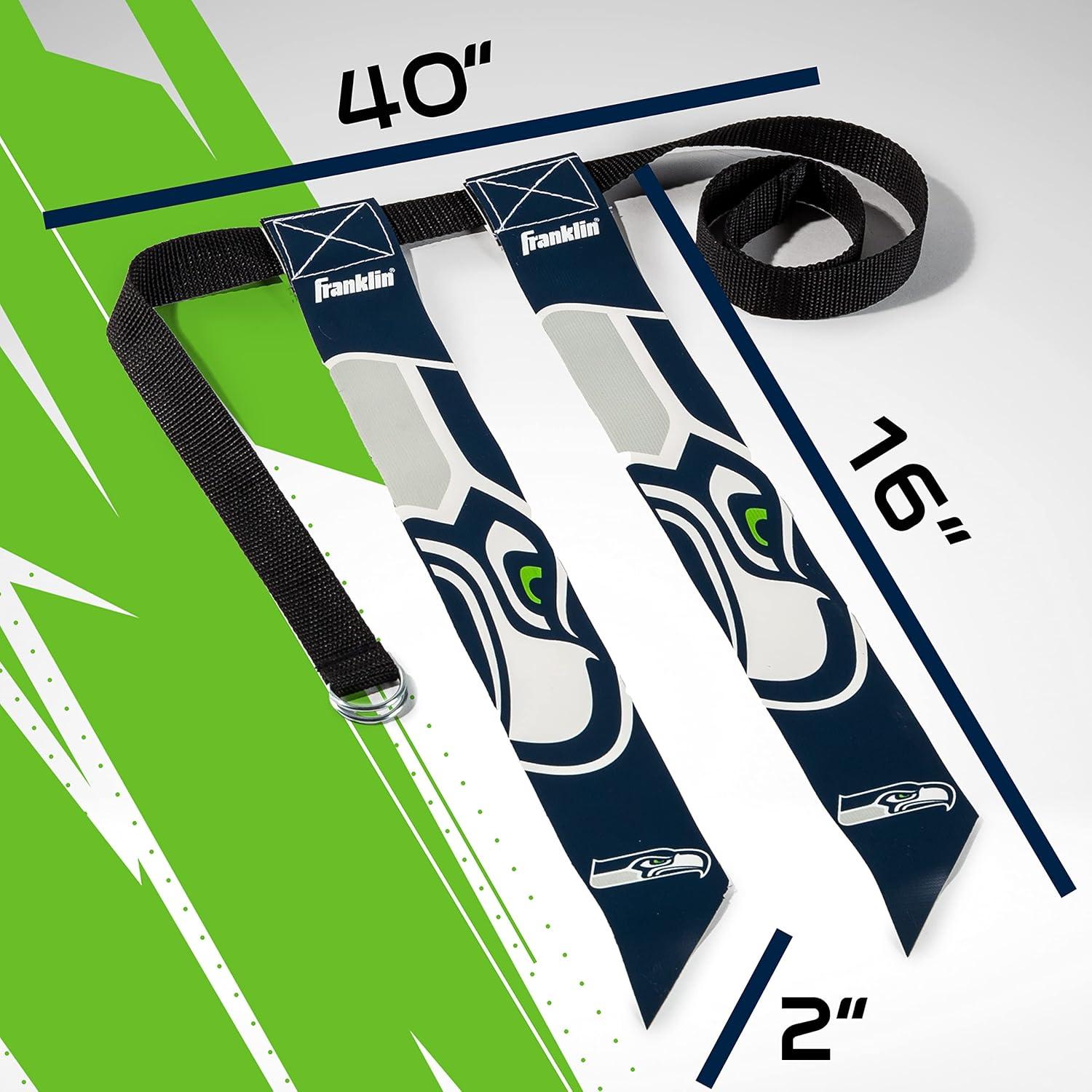 image:imageFranklin Sports NFL Team Flag Football Sets Belts Flags Kids Adults Fits Up to 36 Waist NFL LicensedSeattle Seahawks