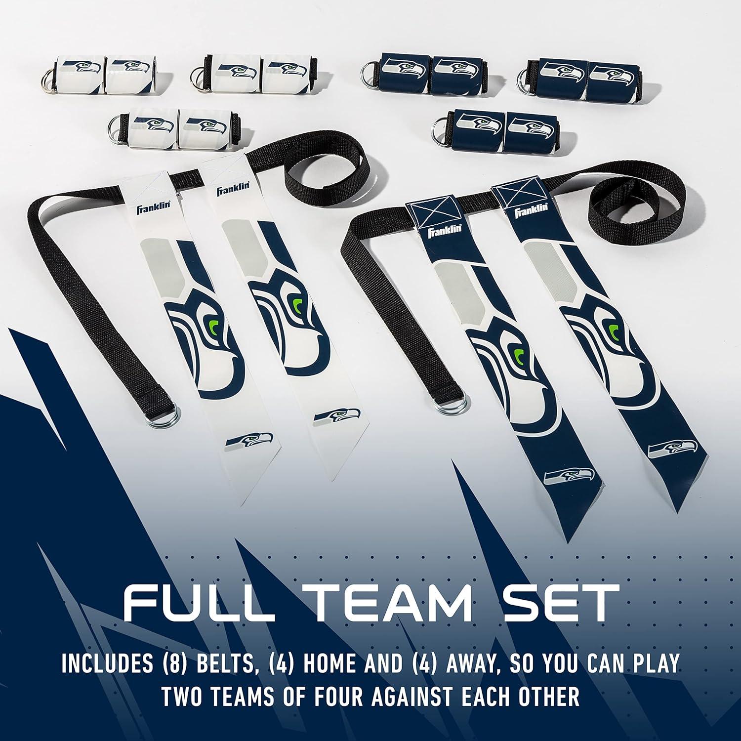 image:imageFranklin Sports NFL Team Flag Football Sets Belts Flags Kids Adults Fits Up to 36 Waist NFL LicensedSeattle Seahawks