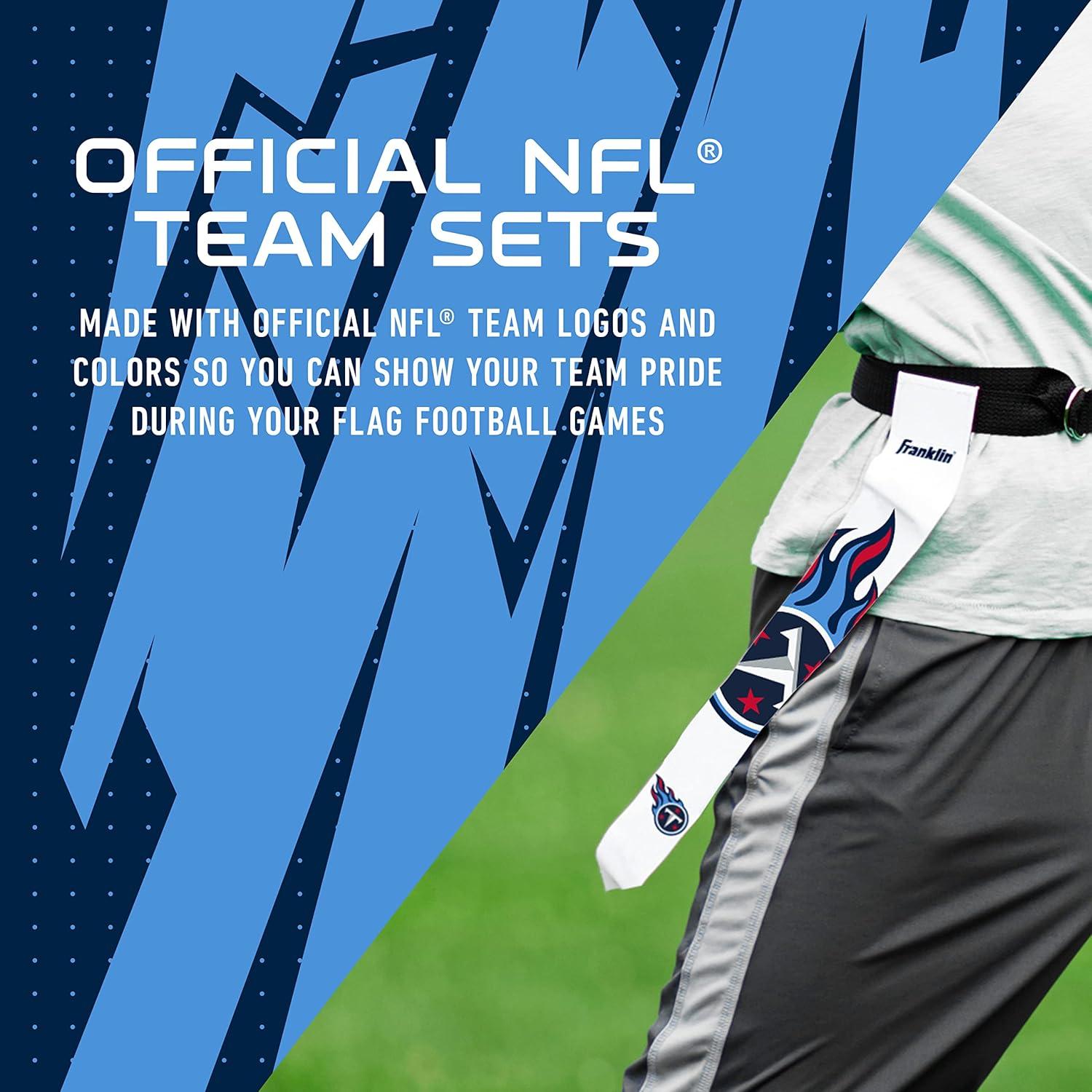 image:imageFranklin Sports NFL Team Flag Football Sets Belts Flags Kids Adults Fits Up to 36 Waist NFL LicensedTennessee Titans