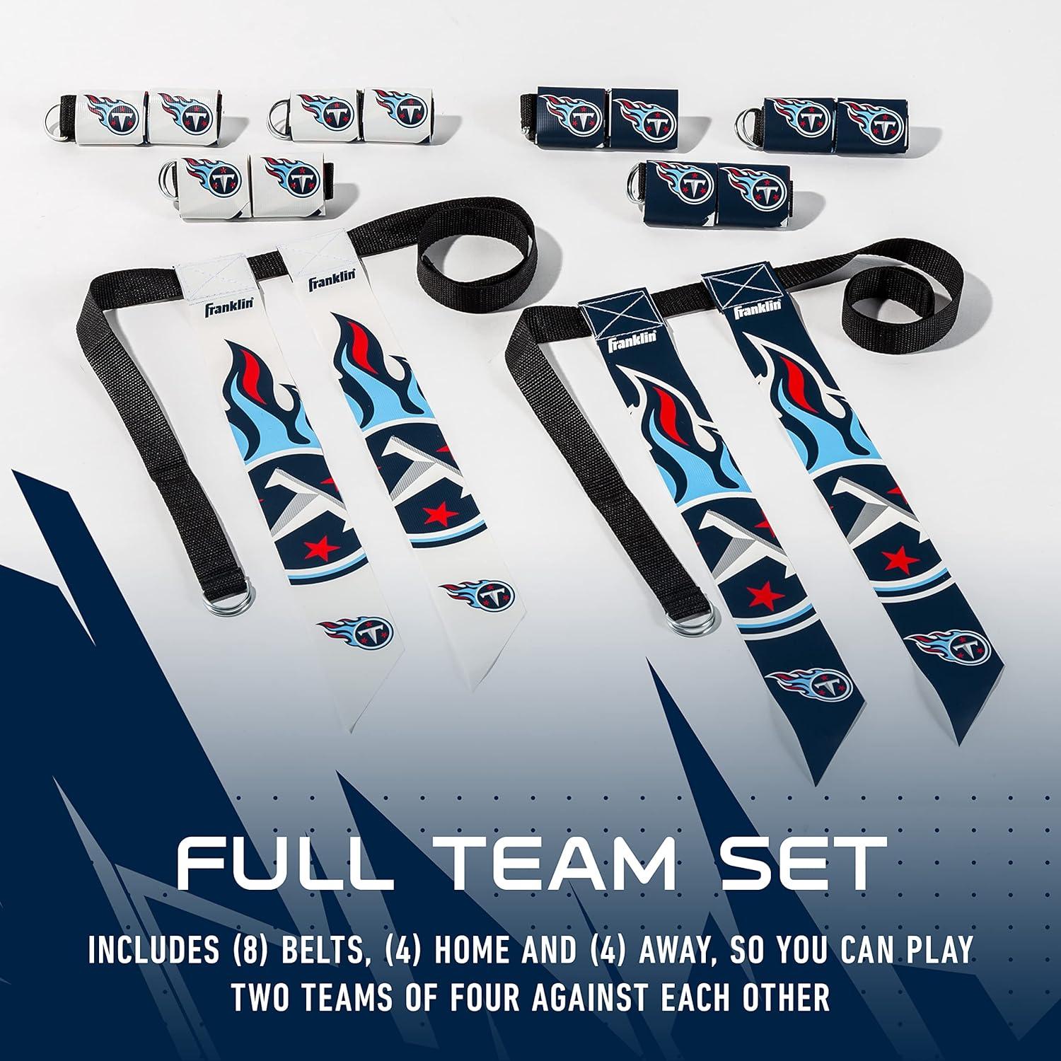 image:imageFranklin Sports NFL Team Flag Football Sets Belts Flags Kids Adults Fits Up to 36 Waist NFL LicensedTennessee Titans