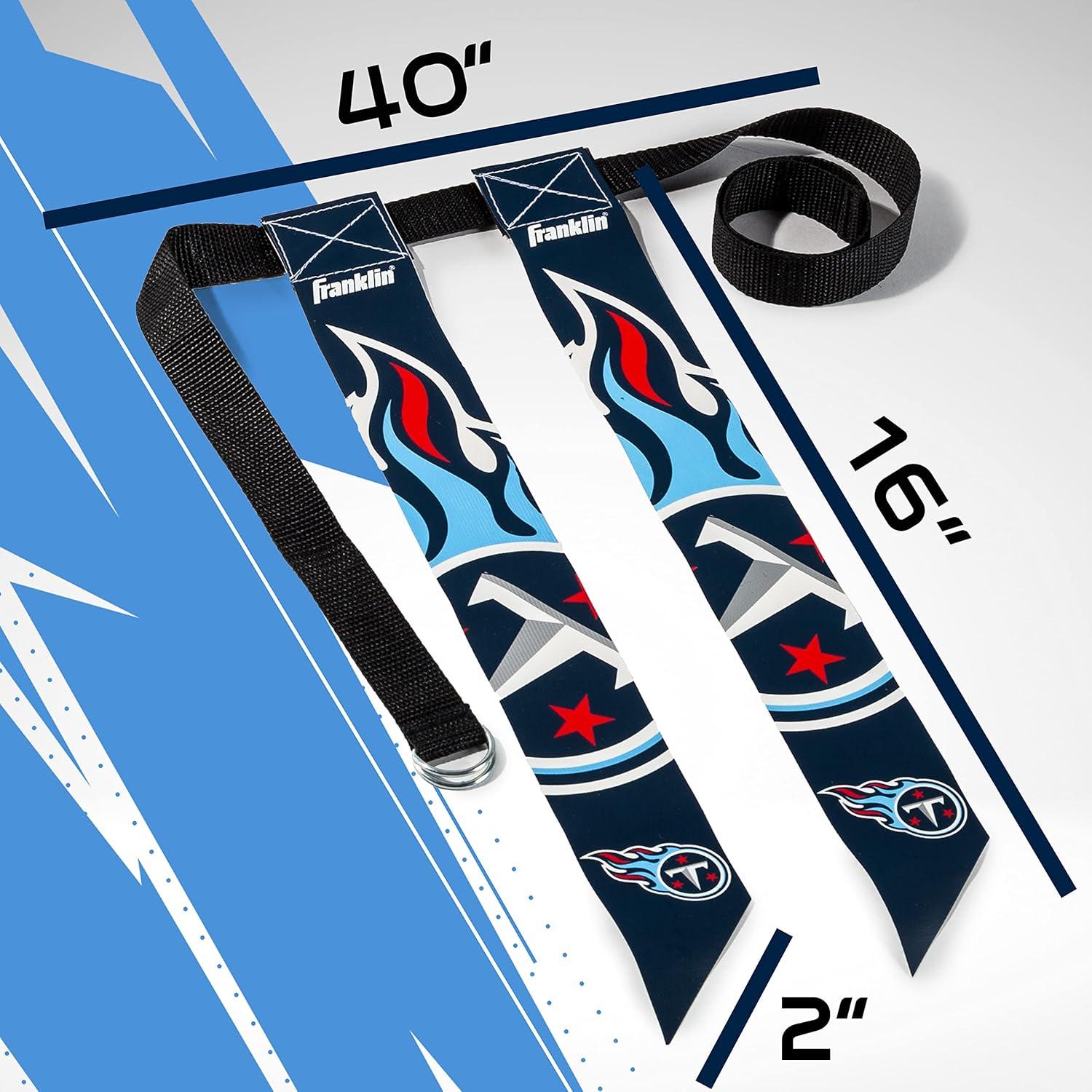 image:imageFranklin Sports NFL Team Flag Football Sets Belts Flags Kids Adults Fits Up to 36 Waist NFL LicensedTennessee Titans