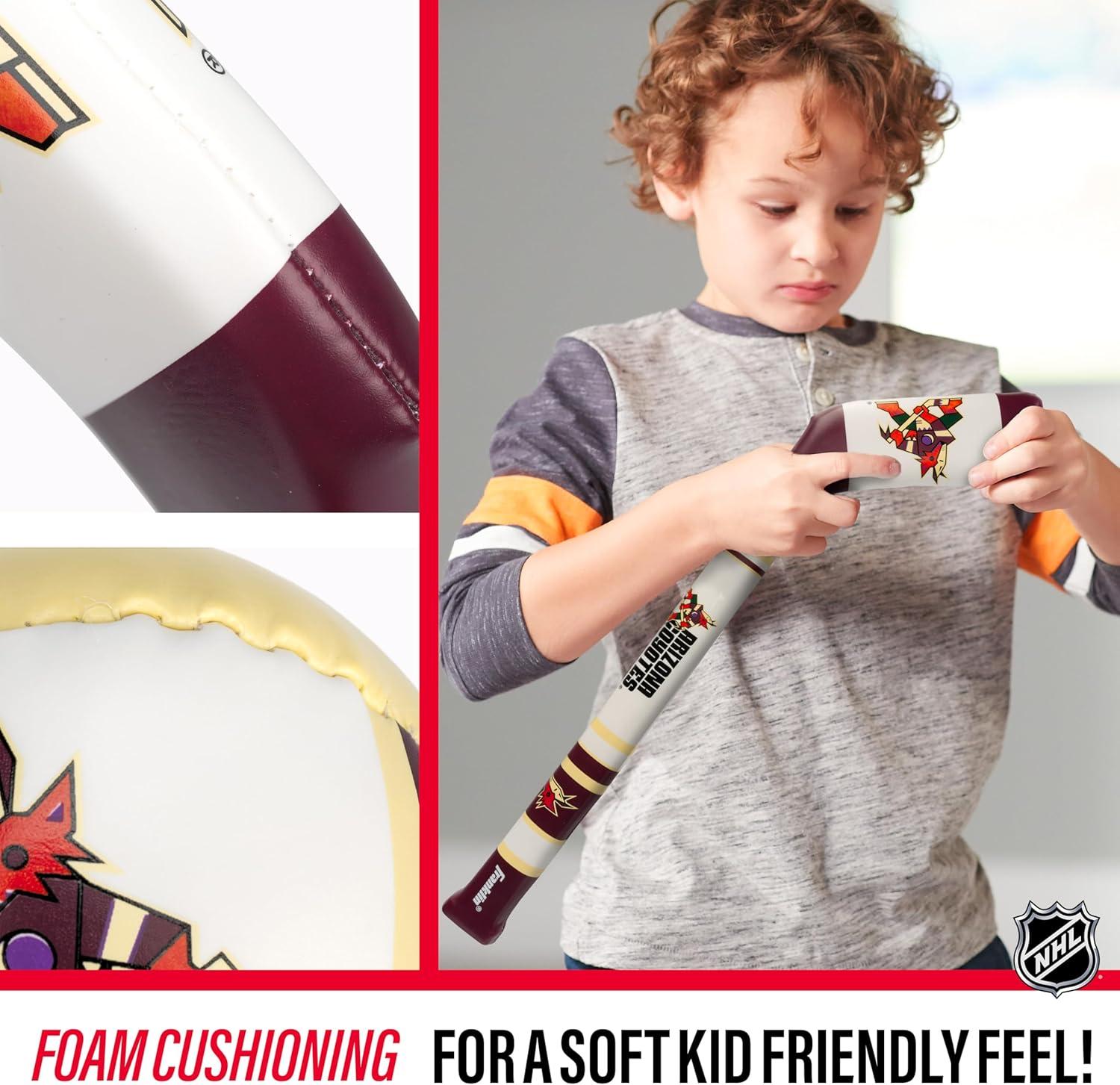 image:imageFranklin Sports NHL Team Mini Soft Hockey Stick Set NHL Team Soft Foam Mini Hockey Stick and Ball Great Toy for KidsArizona Coyotes