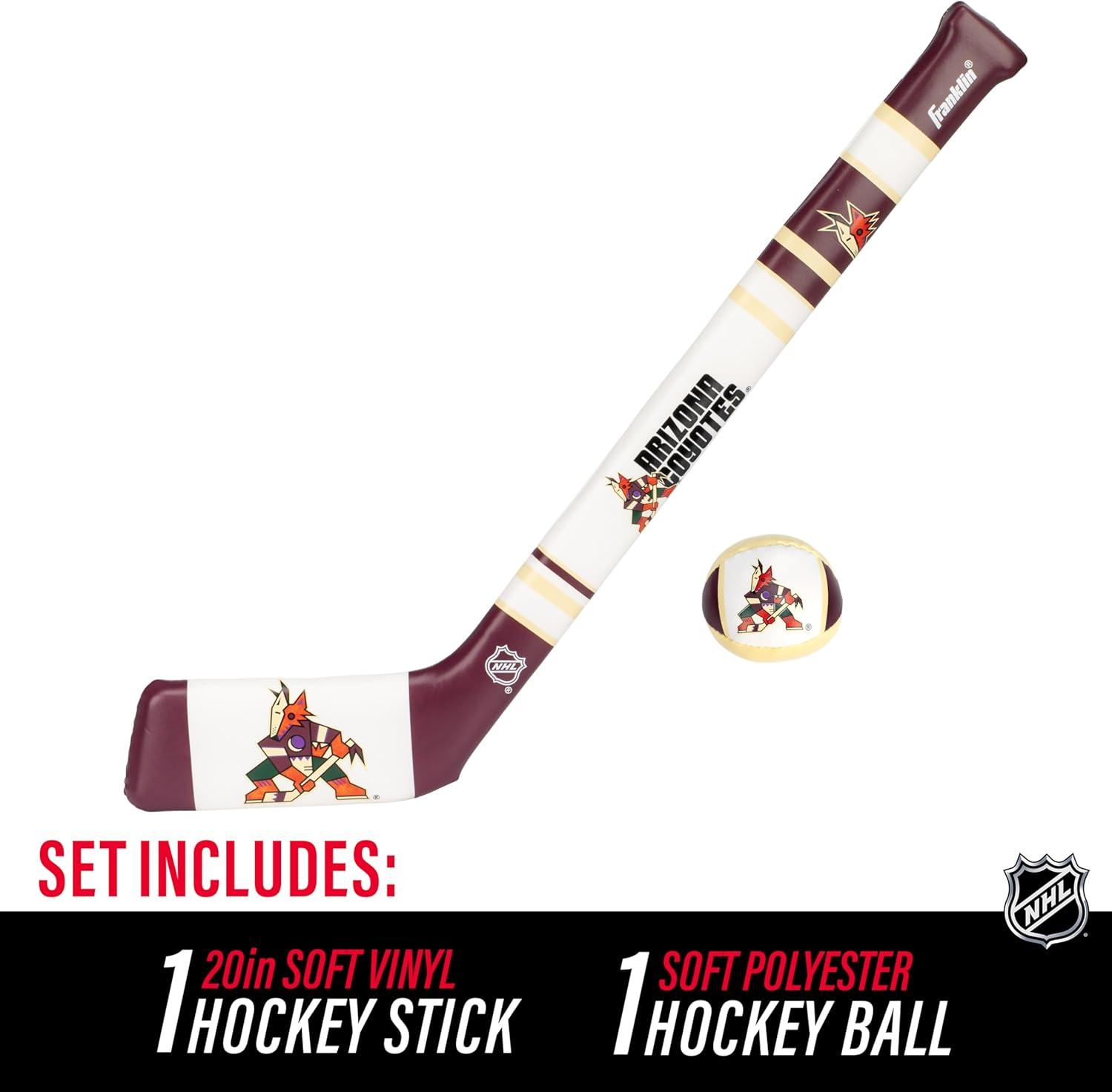 image:imageFranklin Sports NHL Team Mini Soft Hockey Stick Set NHL Team Soft Foam Mini Hockey Stick and Ball Great Toy for KidsArizona Coyotes