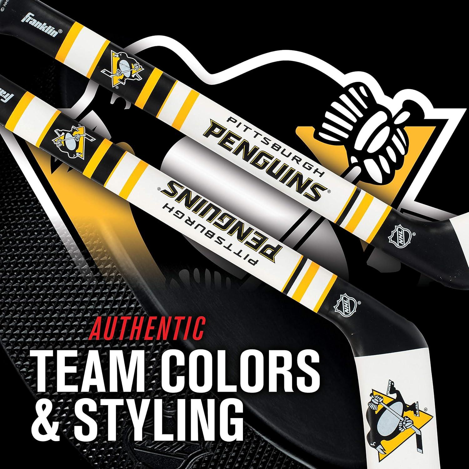 image:imageFranklin Sports NHL Team Mini Soft Hockey Stick Set NHL Team Soft Foam Mini Hockey Stick and Ball Great Toy for KidsPittsburgh Penguins