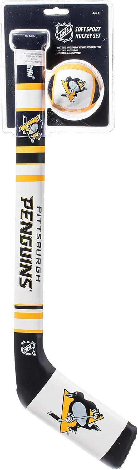 image:imageFranklin Sports NHL Team Mini Soft Hockey Stick Set NHL Team Soft Foam Mini Hockey Stick and Ball Great Toy for KidsPittsburgh Penguins