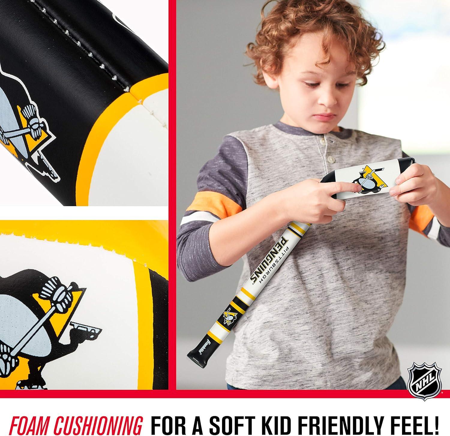 image:imageFranklin Sports NHL Team Mini Soft Hockey Stick Set NHL Team Soft Foam Mini Hockey Stick and Ball Great Toy for KidsPittsburgh Penguins
