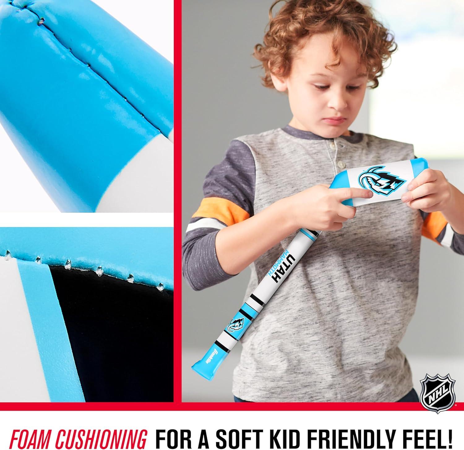 image:imageFranklin Sports NHL Team Mini Soft Hockey Stick Set NHL Team Soft Foam Mini Hockey Stick and Ball Great Toy for KidsUtah Mammoth